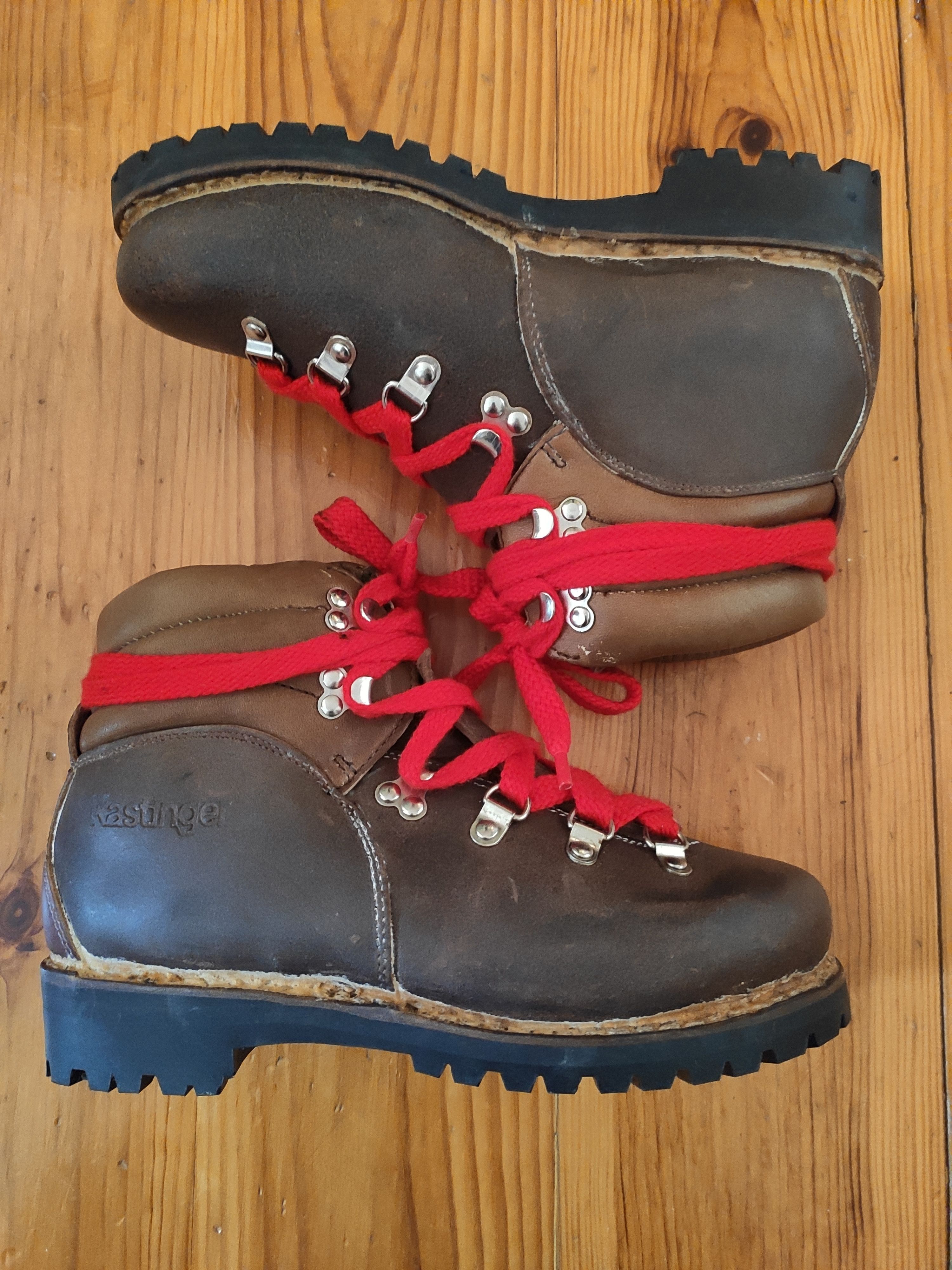 Handmade × Vibram × Vintage Vintage kastinger vibram real leather hiking boots mountain Size US 6 / EU 39 - 2 Thumbnail