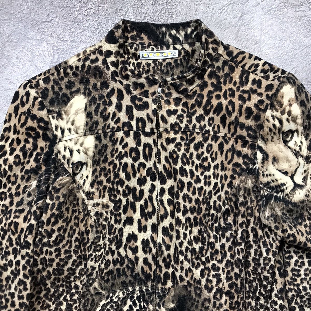 Vintage Vintage 90s Leopard Face Print Jacket Y2K Japanese Art M Size M / US 6-8 / IT 42-44 - 3 Thumbnail