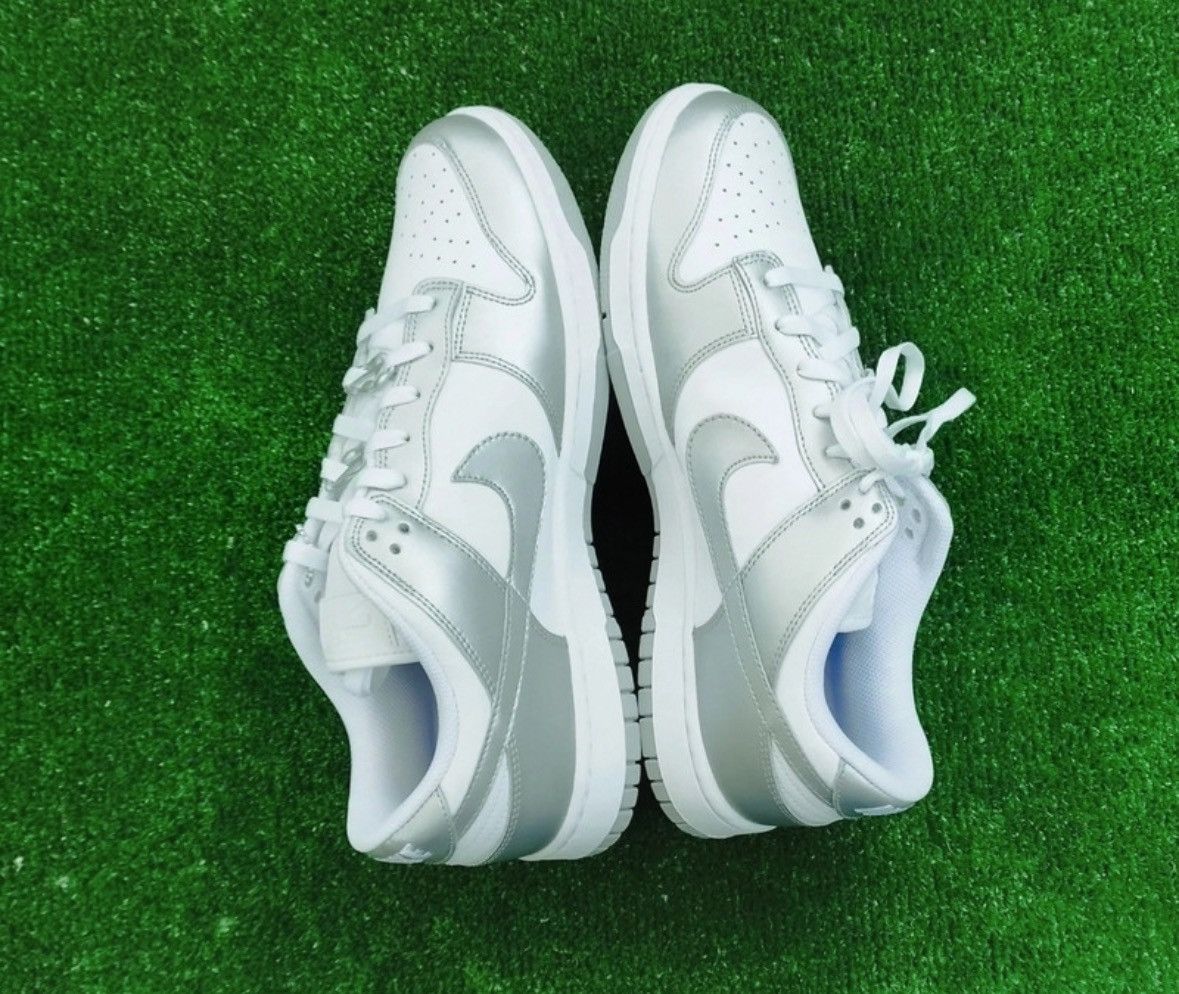 Nike Shoes Nike Dunk Low Silver Size US 12 / EU 45 - 4 Thumbnail