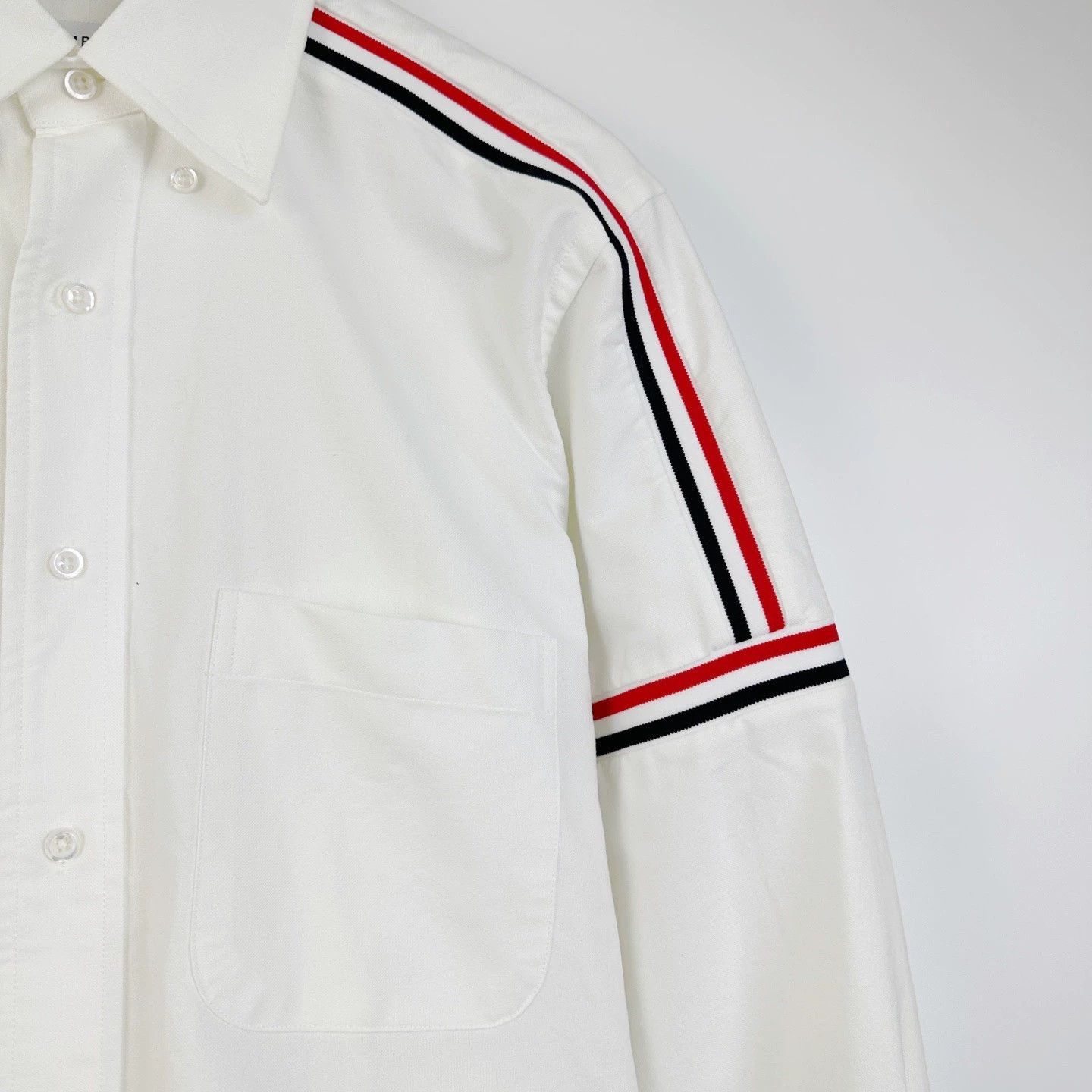Thom Browne Thom Browne/TB Double Sleeve Three-Stripe Shirt Size US M / EU 48-50 / 2 - 5 Thumbnail