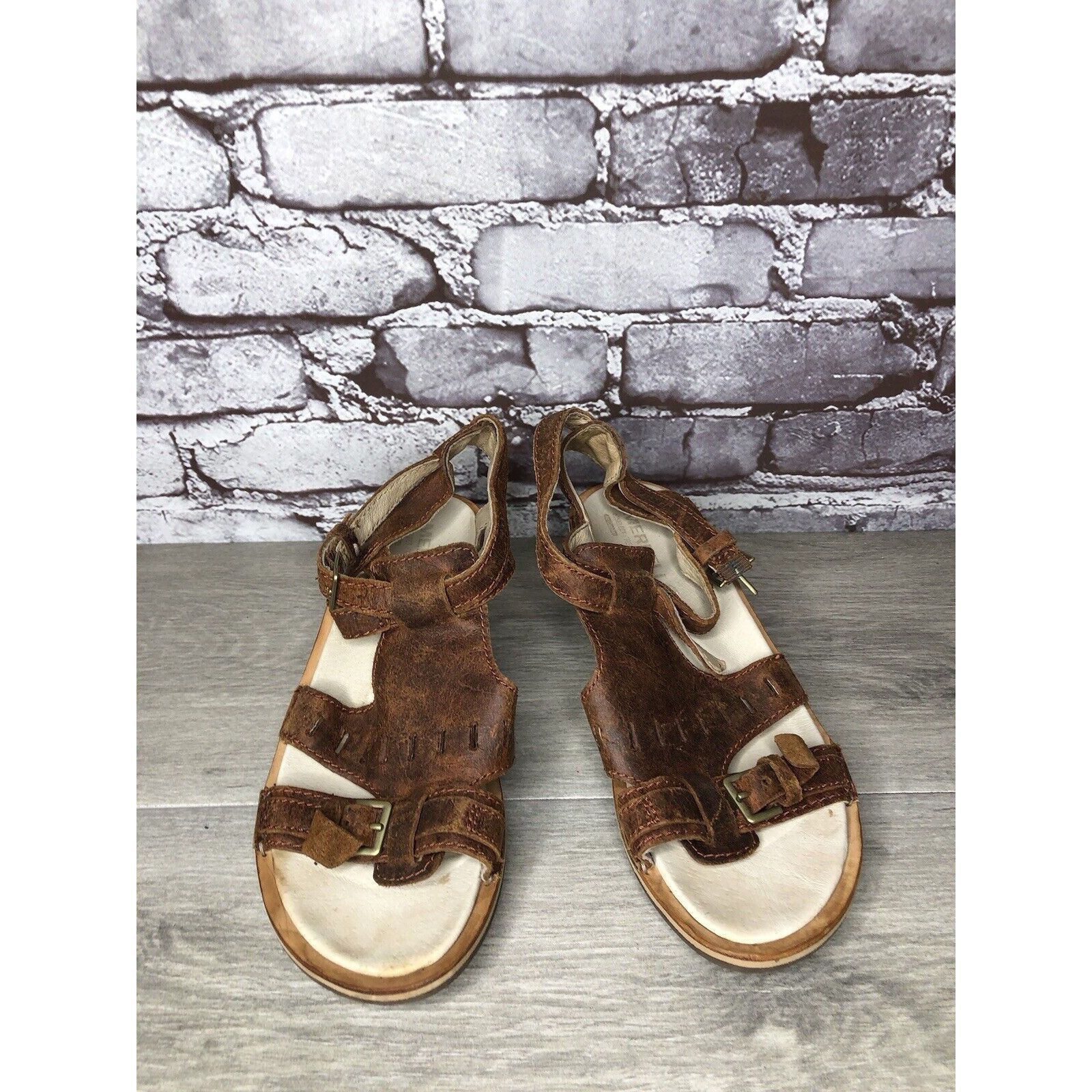 Merrell Merrell Sirah Prairie Brown Leather Wedge AnkleStrap Sandals Size US 7 / IT 37 - 14 Thumbnail