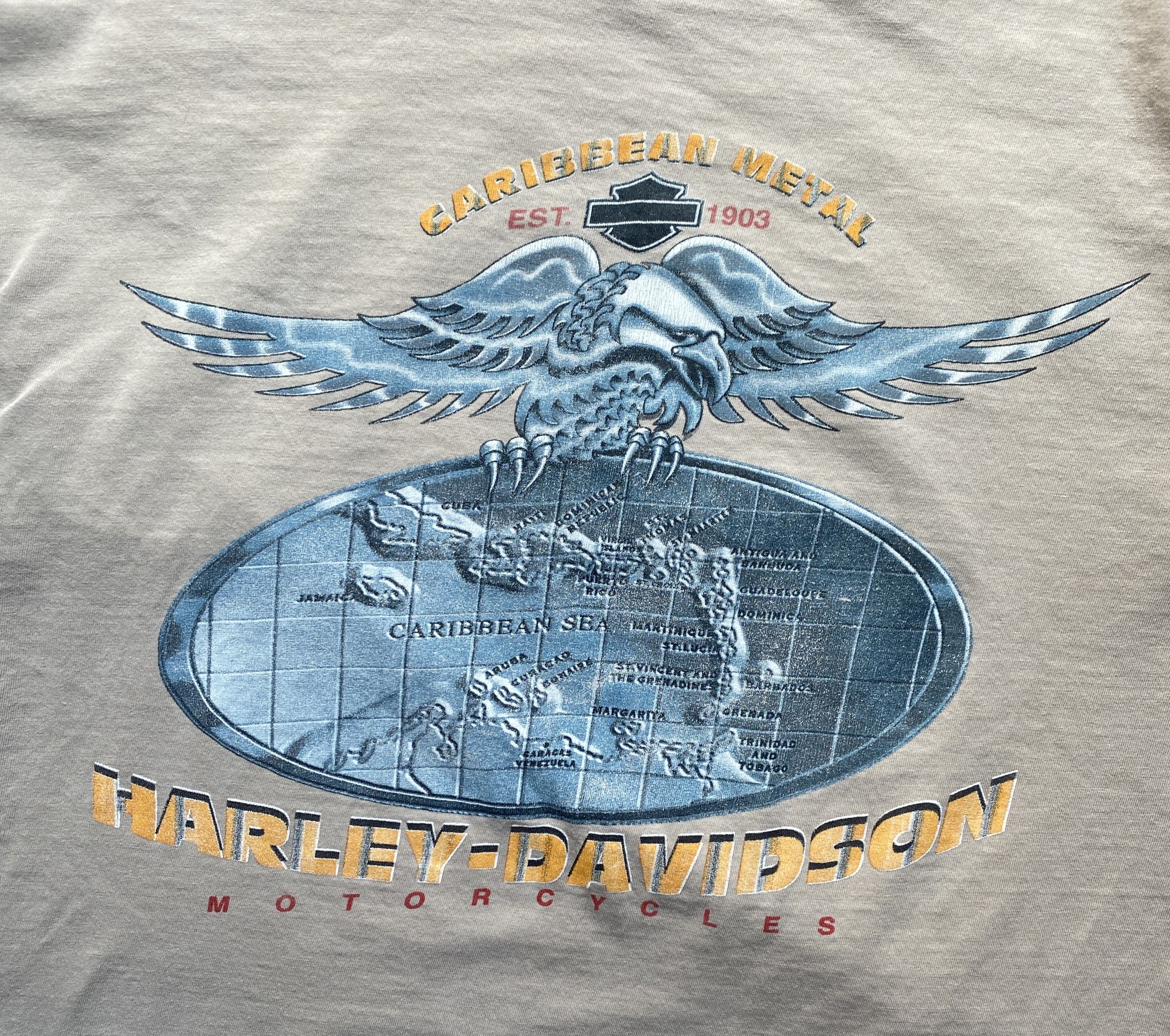 Harley Davidson Vintage 2003 Harley-Davidson St. Thomas Tee Size US XL / EU 56 / 4 - 3 Thumbnail