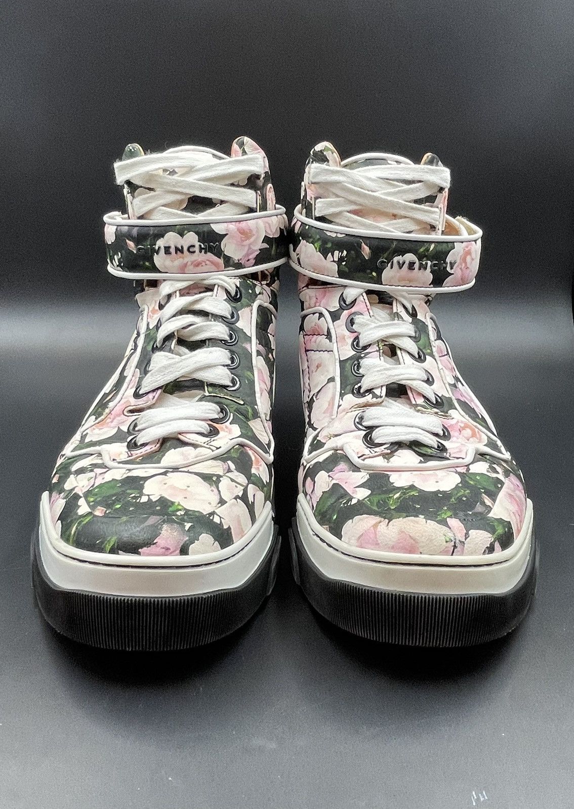 Givenchy Givenchy Tyson Floral High Top Sneaker Size US 12 / EU 45 - 2 Thumbnail