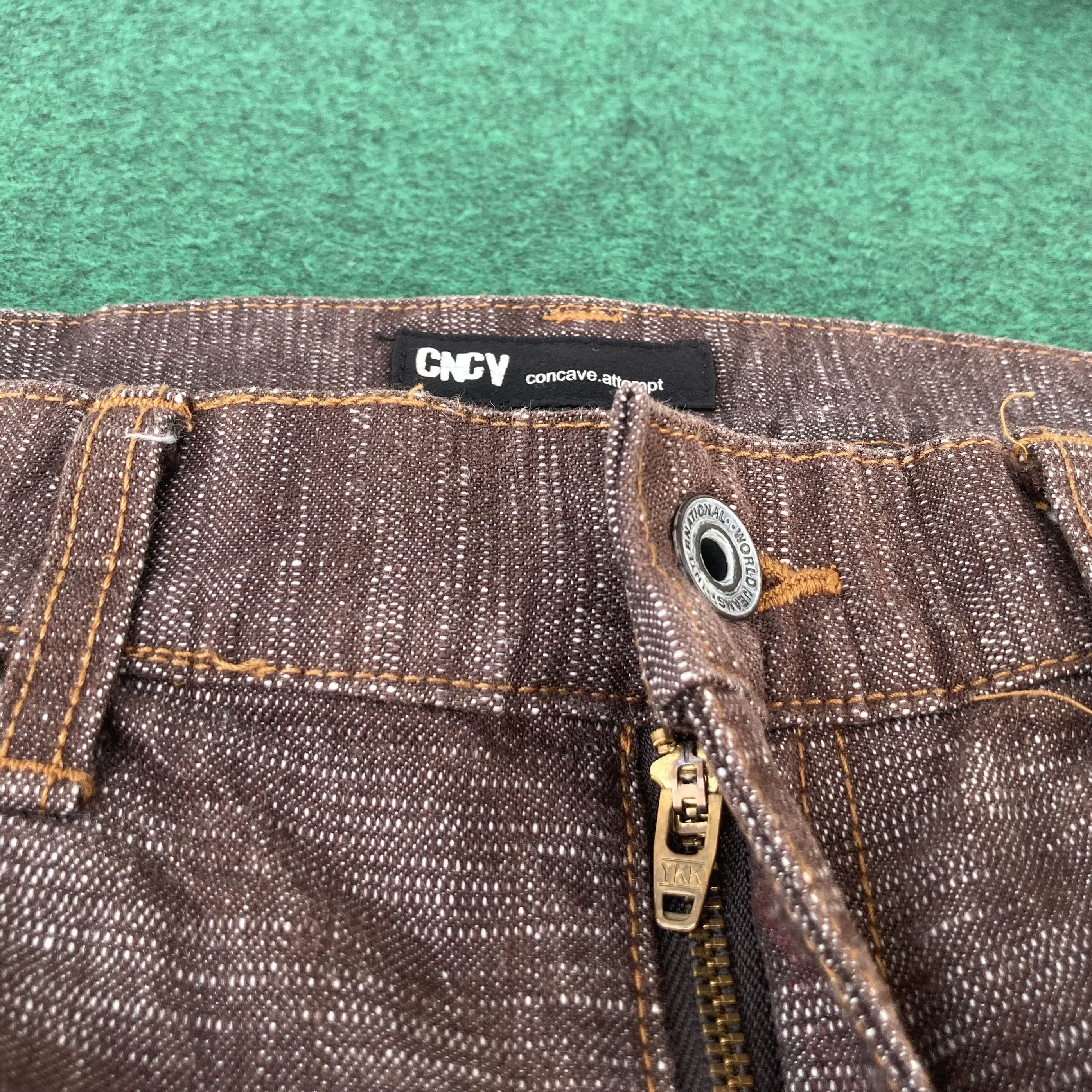 Japanese Brand Vtg Cav Concave Attempt Empt Japan Denim Trouser Jeans Size US 33 - 4 Thumbnail