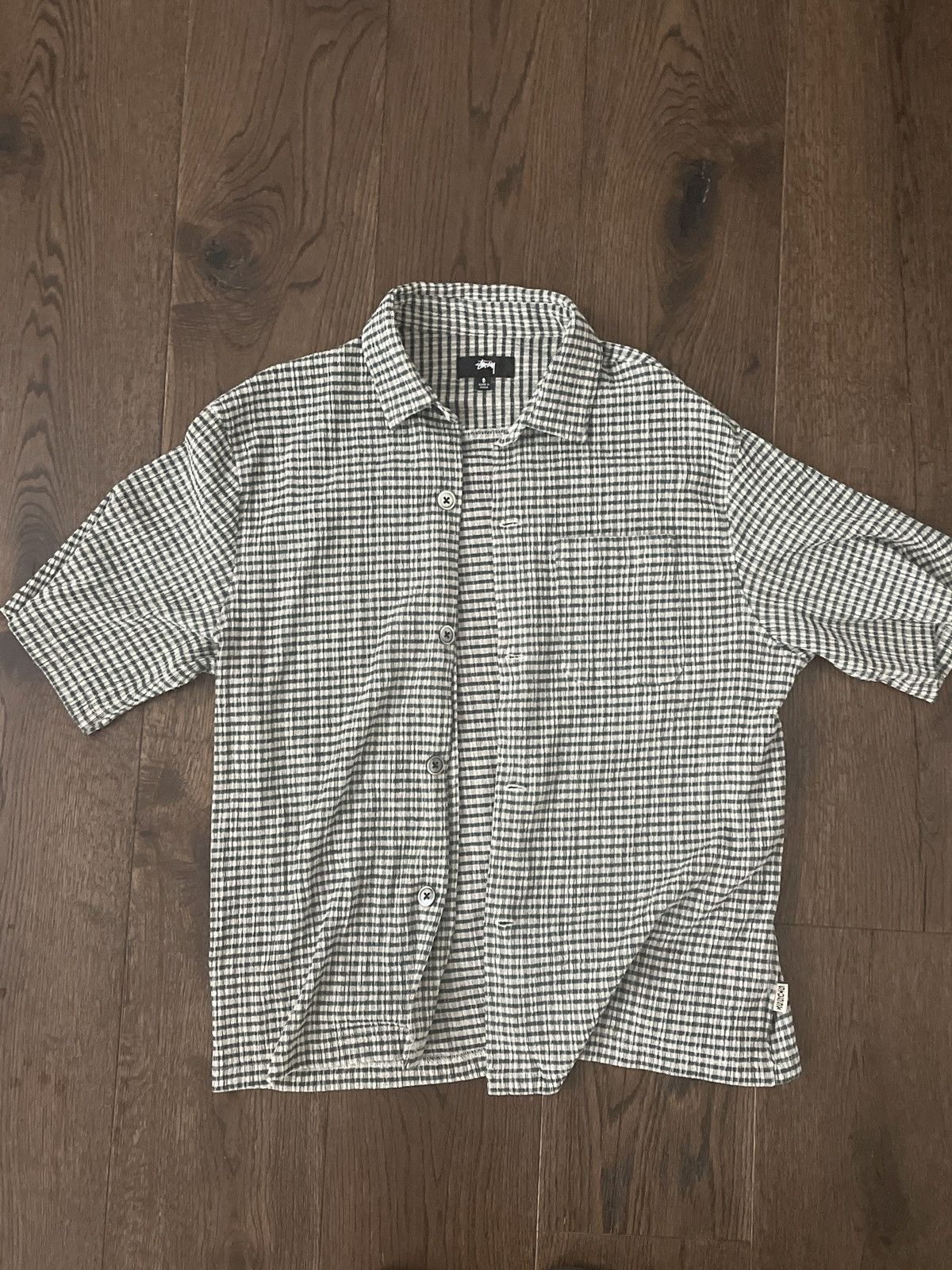 Stussy Wrinkly Gingham SS Shirt | Grailed