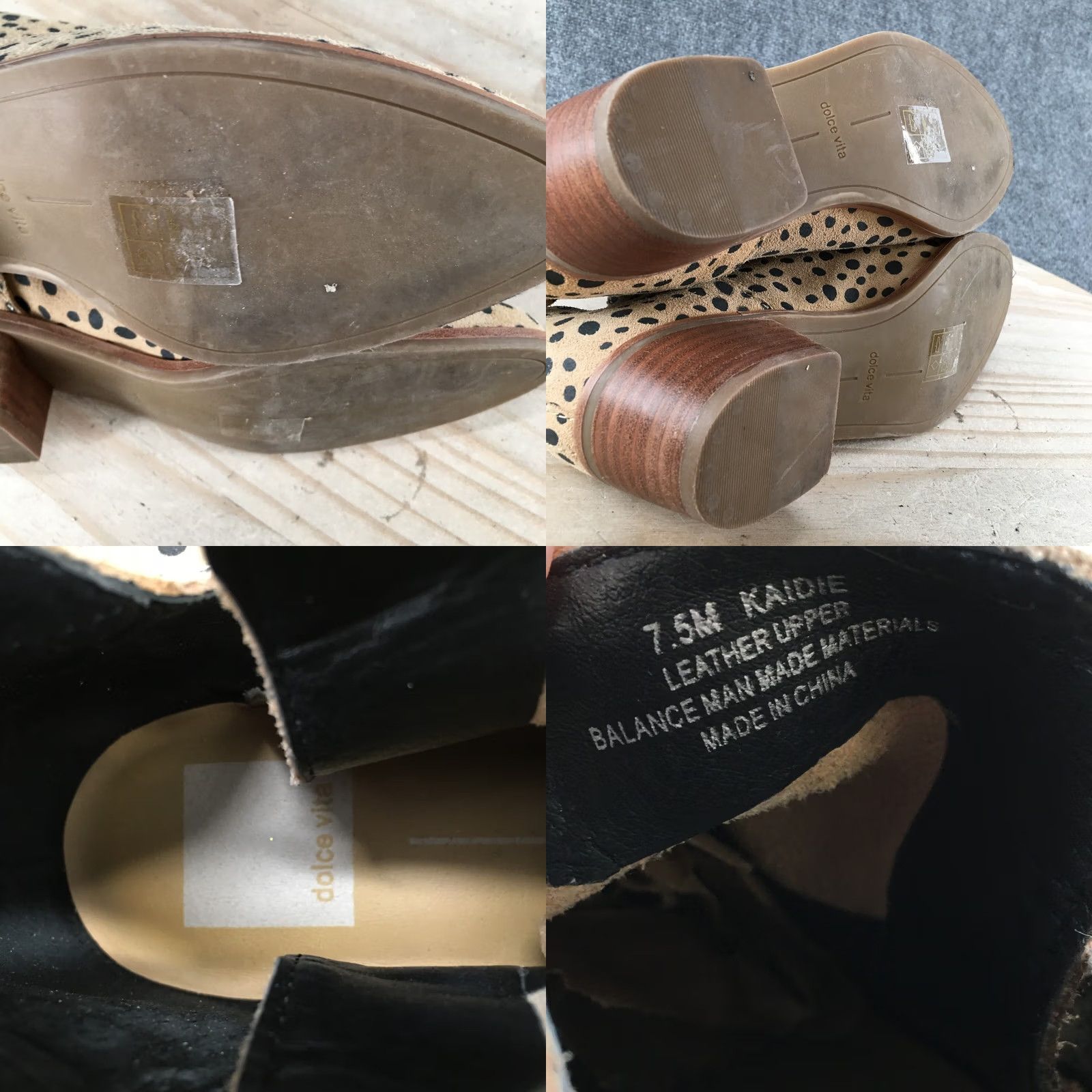 Dolce Vita Dolce Vita Boots Womens 7.5 M Kaidie Ankle Booties Leopard Beige Leather N/A Size US 8 / IT 38 - 9 Thumbnail