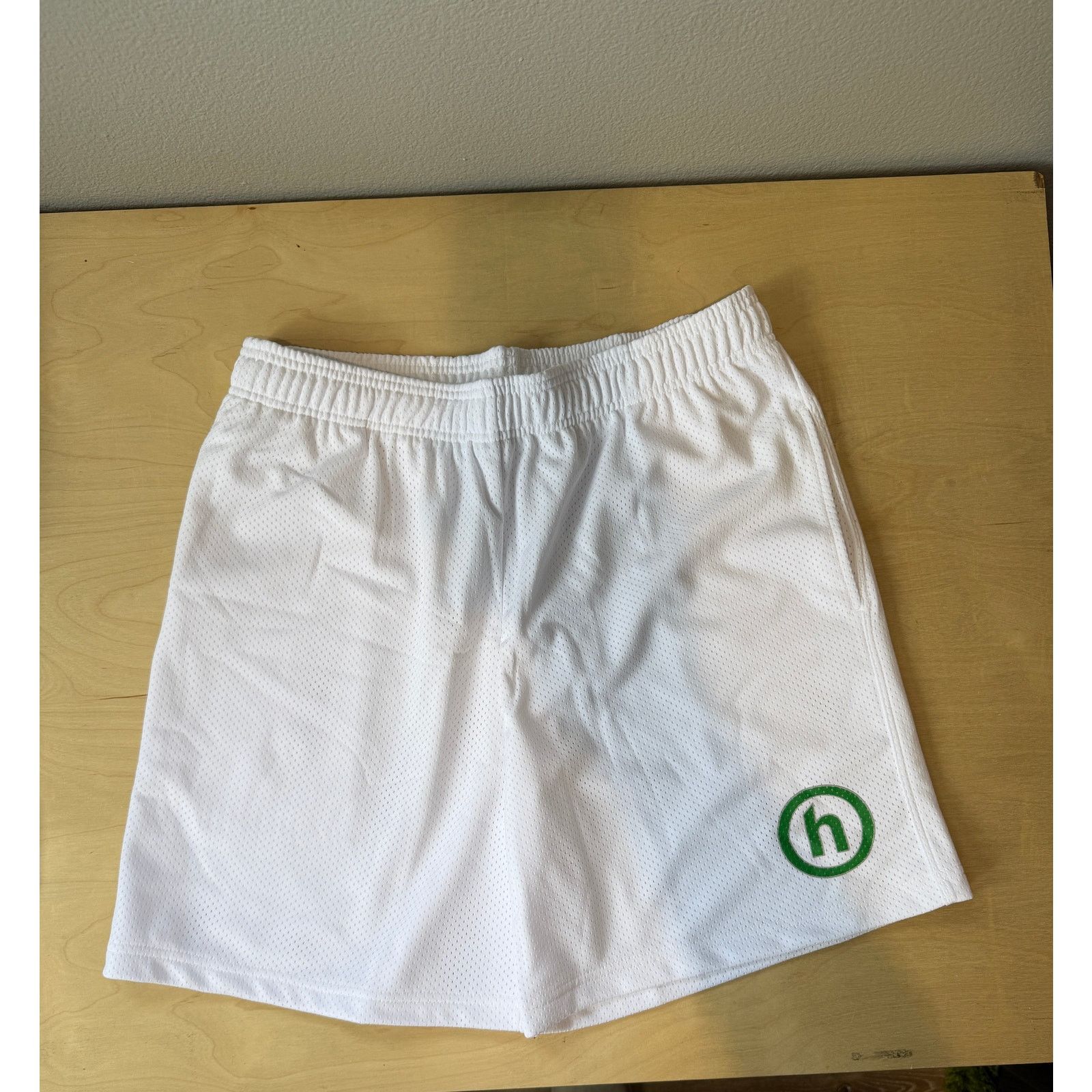 HIDDEN Hidden NY Mesh Shorts White Green Logo Size M Size US 34 / EU 50 - 1 Thumbnail