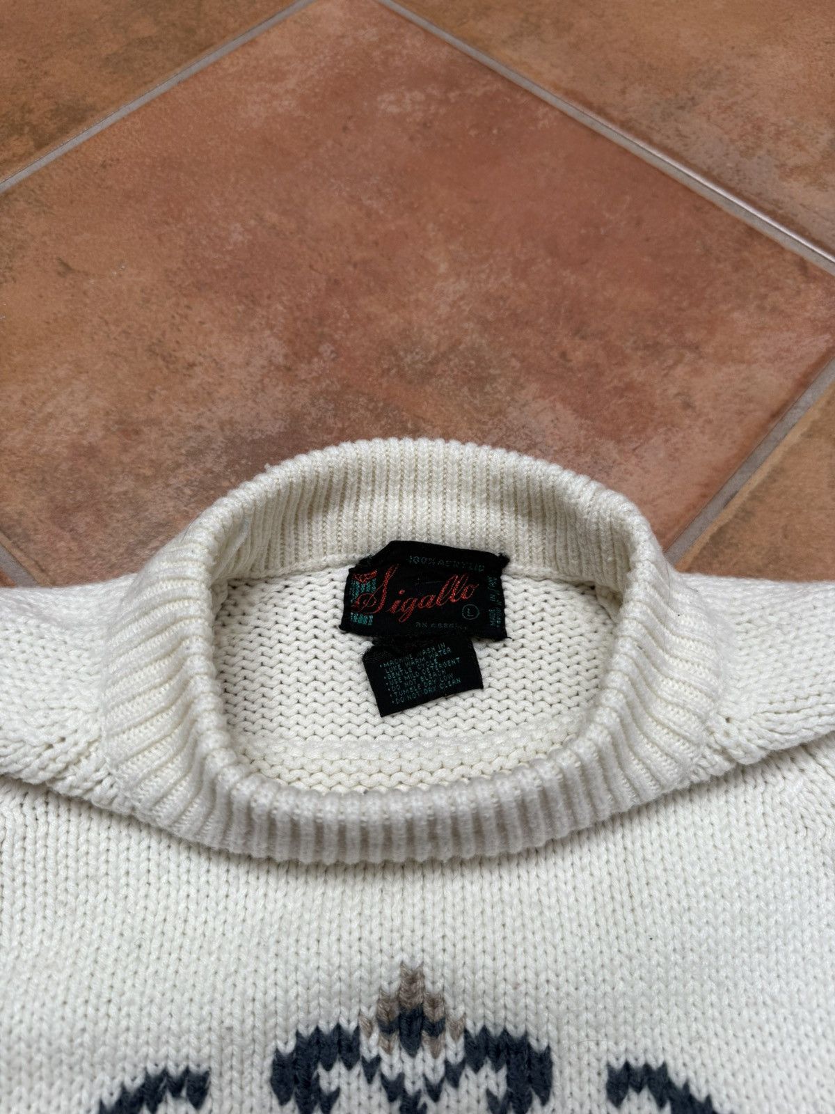 Vintage Vintage Knitted Motif Sweater Size US L / EU 52-54 / 3 - 8 Thumbnail