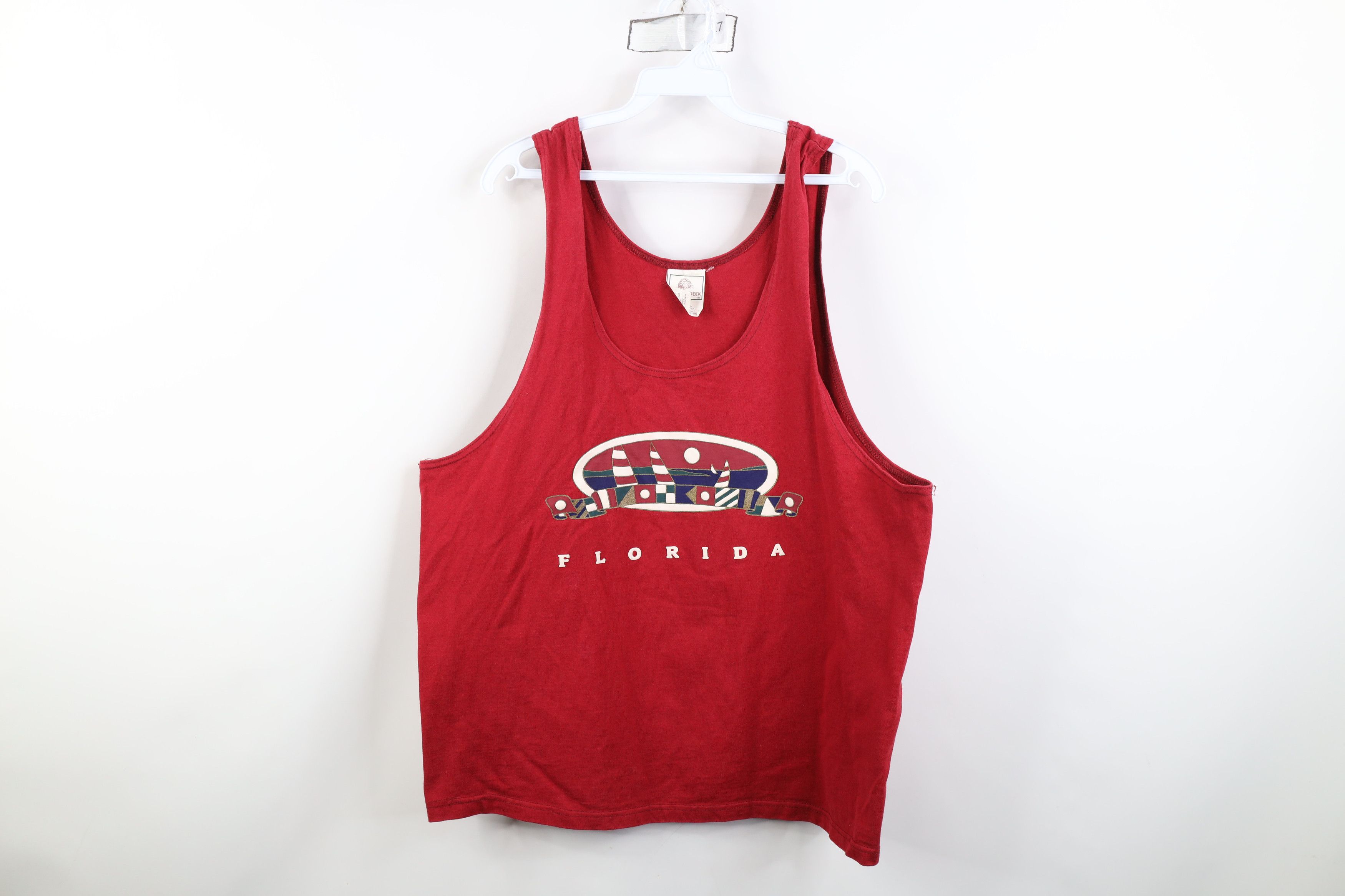 Vintage Vintage 90s Streetwear Florida Sailing Tank Top T-Shirt Size US L / EU 52-54 / 3 - 1 Thumbnail
