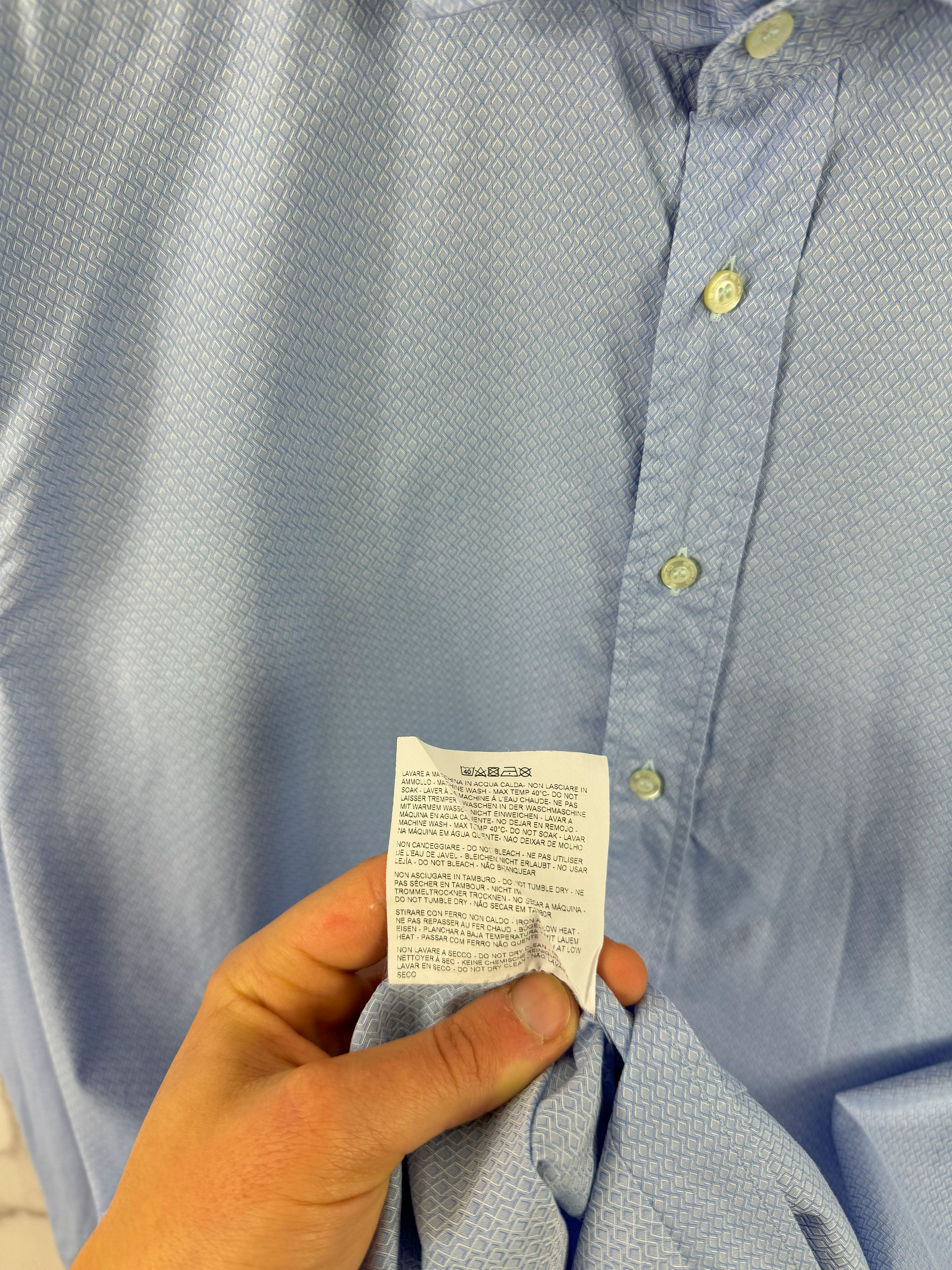 Etro Etro Pattern Clasic Blue Shirt Made In Italy Size 42 Size US L / EU 52-54 / 3 - 11 Thumbnail