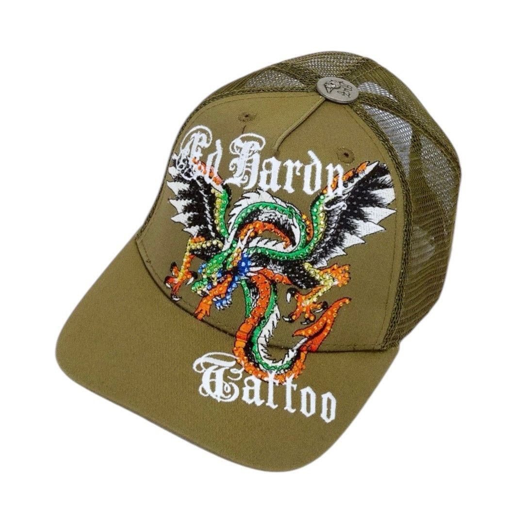 Ed Hardy Ed Hardy Rhinestone Dragon Trucker Hat Size ONE SIZE - 2 Thumbnail