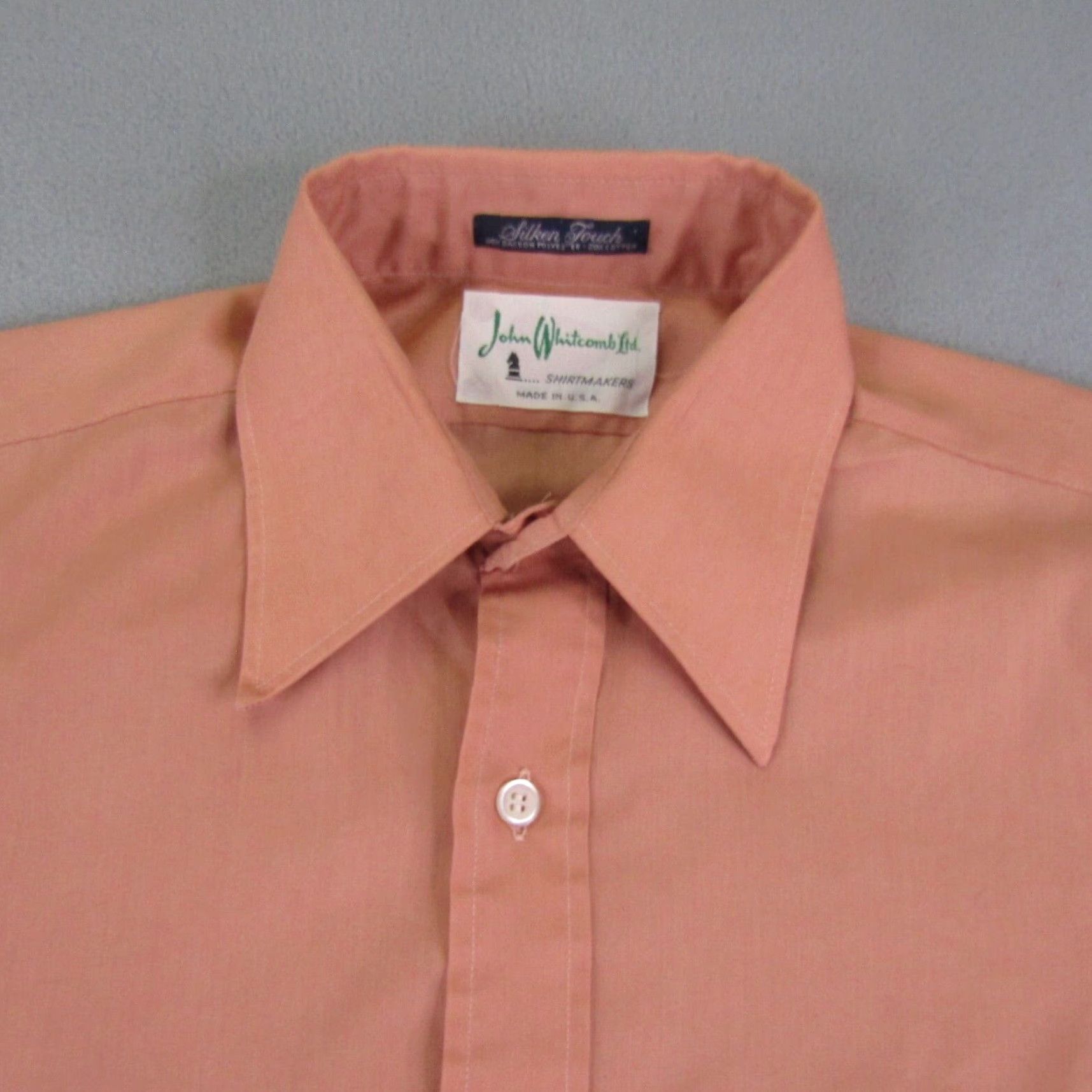 Vintage VINTAGE John Whitcomb Shirt Mens Small Pink Button Up Silken Touch 70s Disco Fashion Size US S / EU 44-46 / 1 - 2 Thumbnail