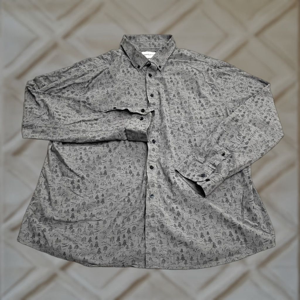 Vintage Goodfellow Northrop Slim Fit Shirt Mens 2XL Gray Patterned Long Sleeve Casual Shirt Size US XXL / EU 58 / 5 - 1 Thumbnail