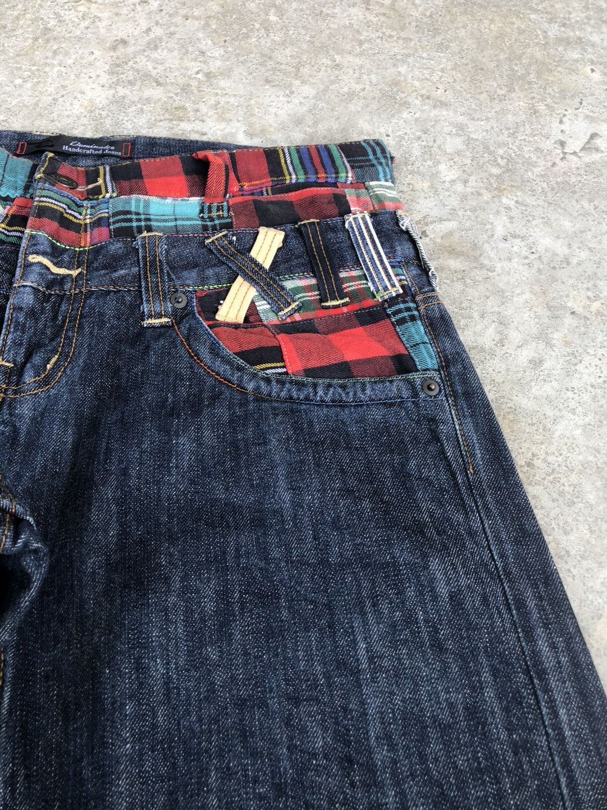 Hysteric Glamour Japanese Dominate Double Waist Embroidered Distressed Jeans Size US 33 - 16 Thumbnail