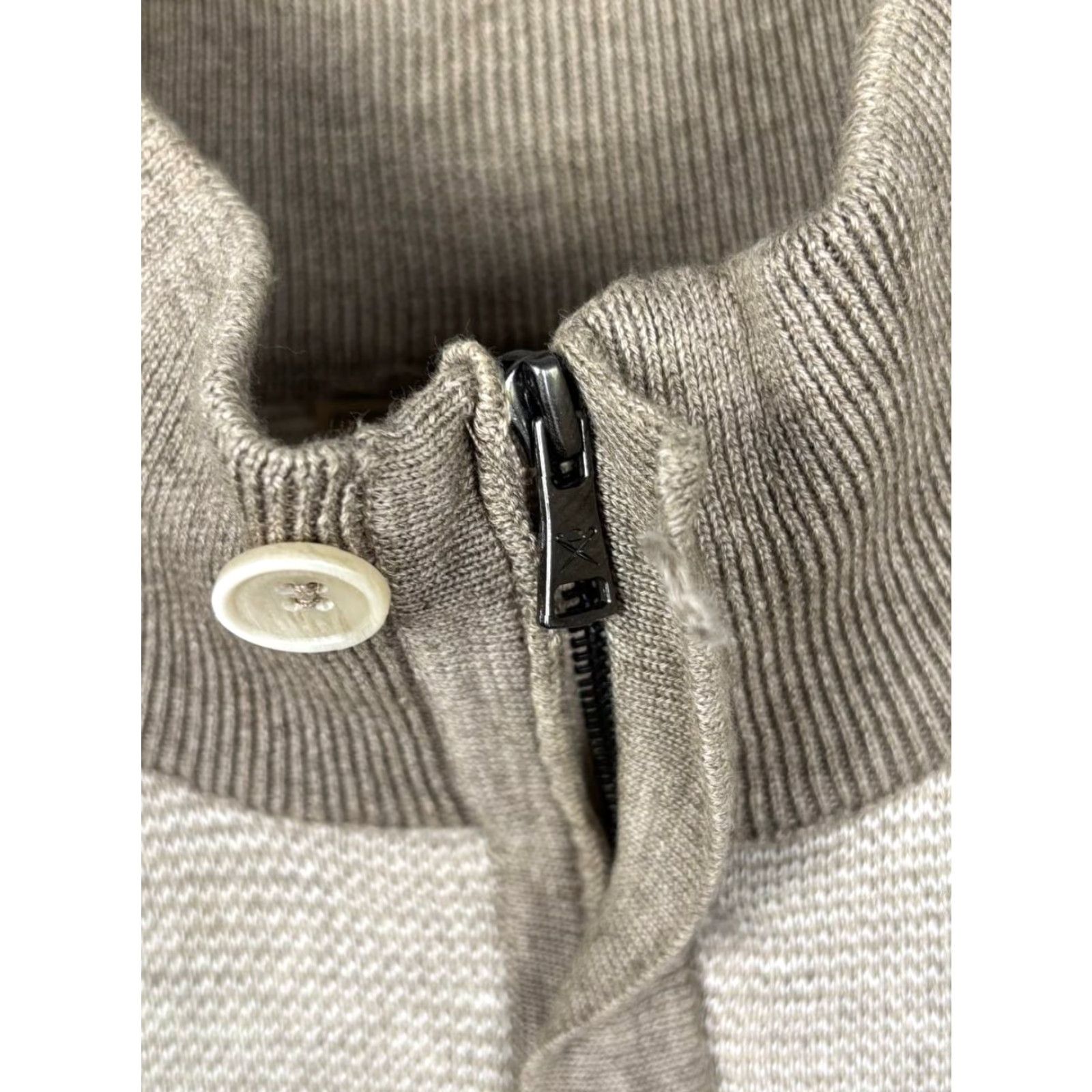 Hackett Hackett Mens Sweater Size M Brown Cotton Cashmere Long Sleeve Zipper Pullover Size US M / EU 48-50 / 2 - 5 Thumbnail
