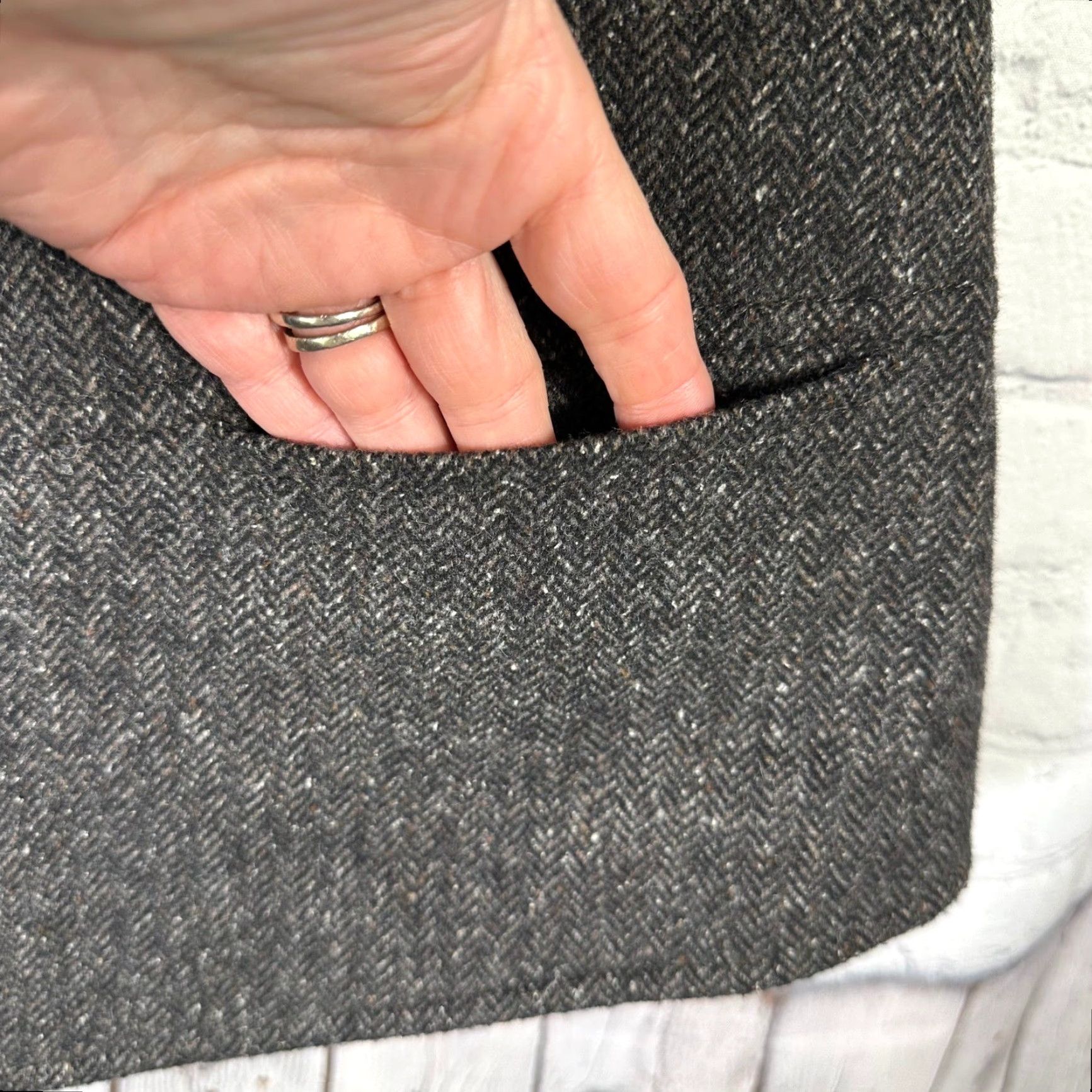 Vintage Kroon Vest Herringbone Tweed Back Corduroy Grey Brown 3XL Size US XL / EU 56 / 4 - 3 Thumbnail