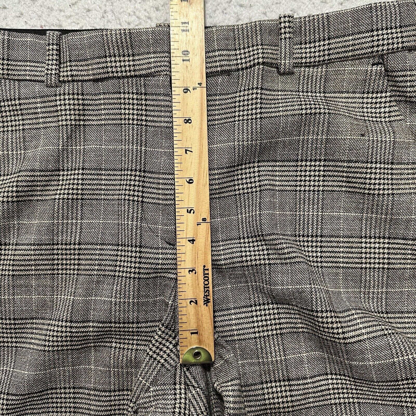 H&M H&M 14 Stovepipe Pants Plaid Striped Trousers Gray Slacks Size 36" / US 14 / IT 50 - 11 Thumbnail