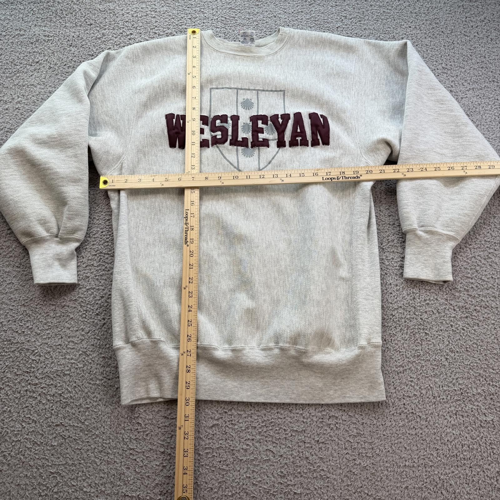Champion Vintage Champion Wesleyan Sweatshirt Reverse Weave Made USA Size US XXL / EU 58 / 5 - 4 Thumbnail
