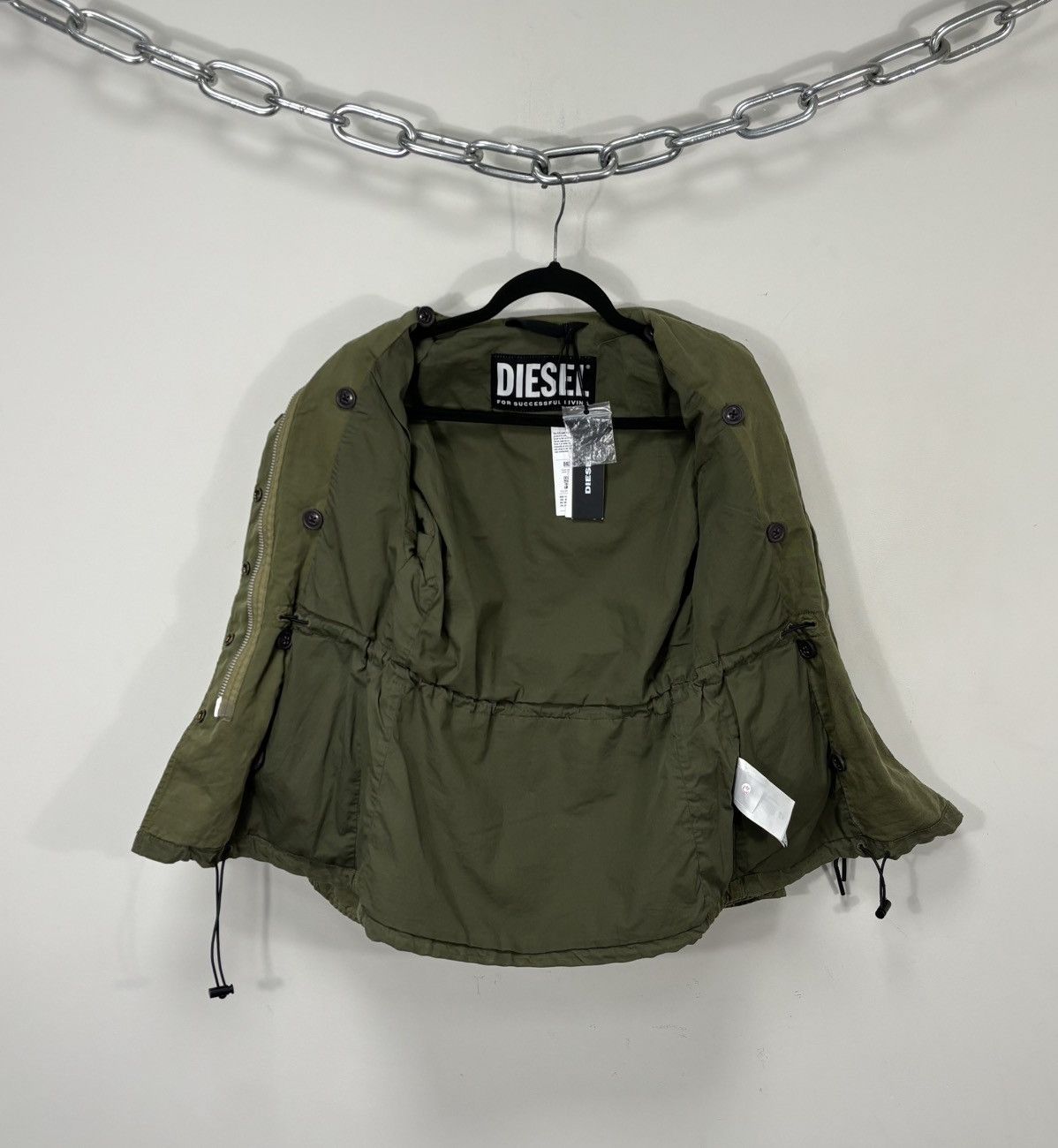 Diesel Diesel G-Claudia Giacca NWT Women’s Multipocket Olive Jacket Size XXS / US 00 / IT 34 - 3 Thumbnail