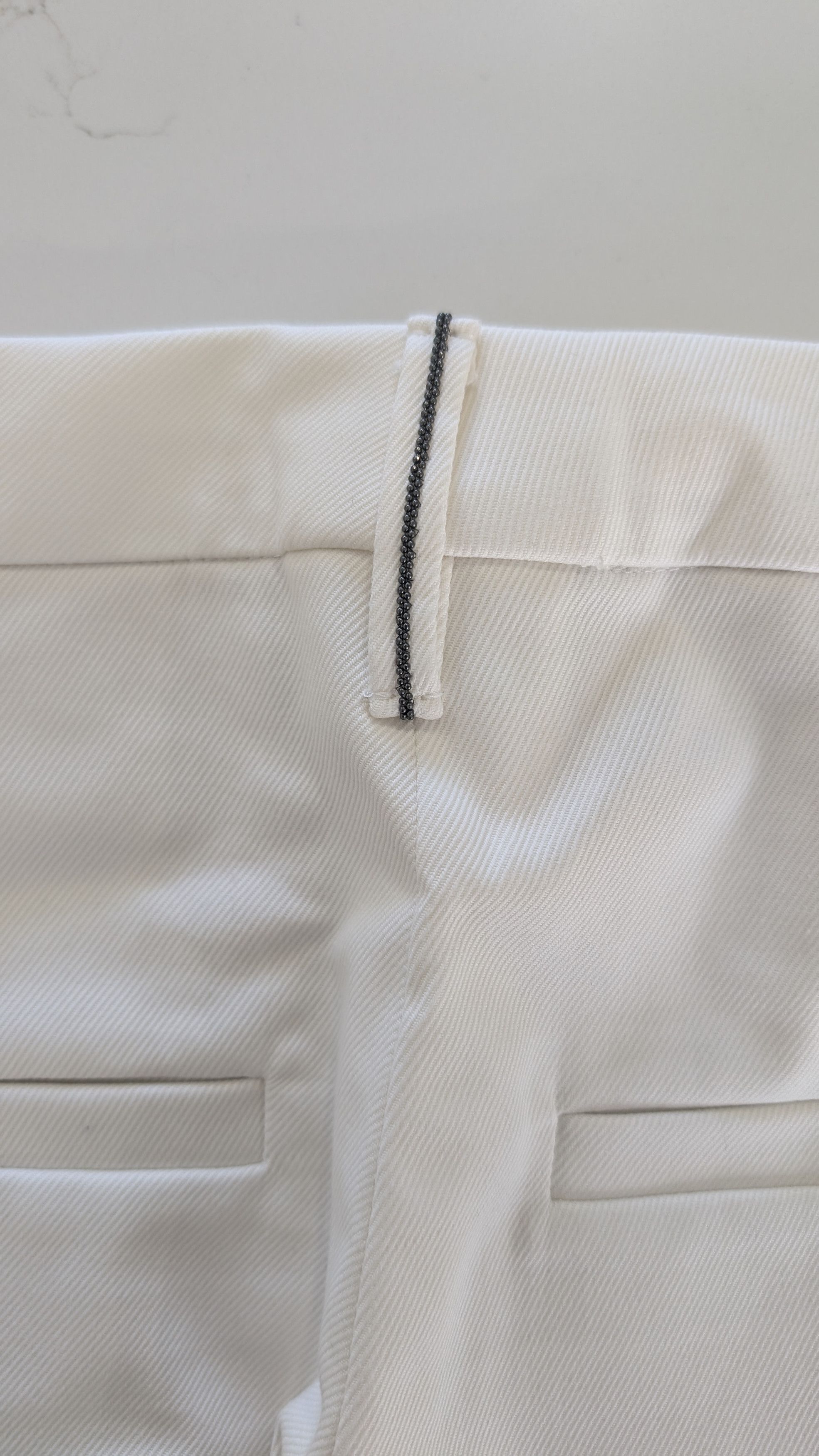 Brunello Cucinelli Brunello Cucinelli Monili Soft Canvas Pleated Tailored Pants Size 26" / US 2 / IT 38 - 3 Thumbnail