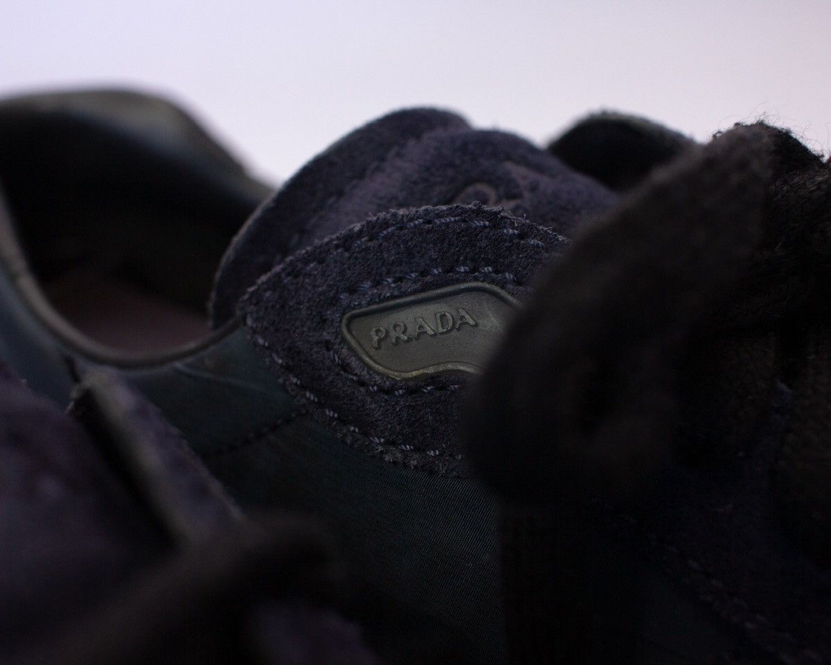 Prada 835$MRP Prada Sport Navy Blue Suede and Nylon Low Top Sneak Size US 8 / EU 41 - 13 Thumbnail