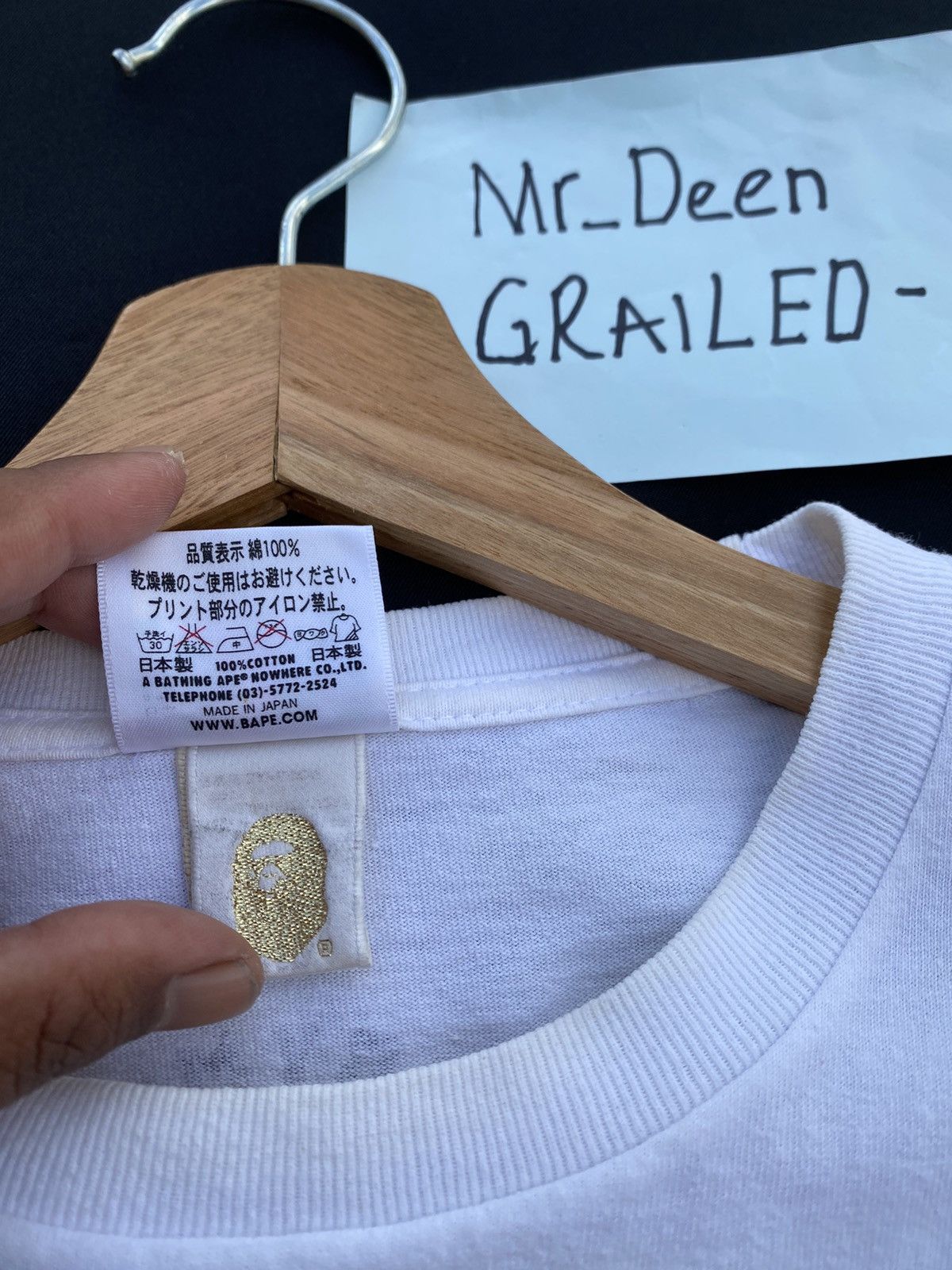 Bape Rare!! A BATHING APE Baby Milo White T-shirts Size US S / EU 44-46 / 1 - 16 Thumbnail