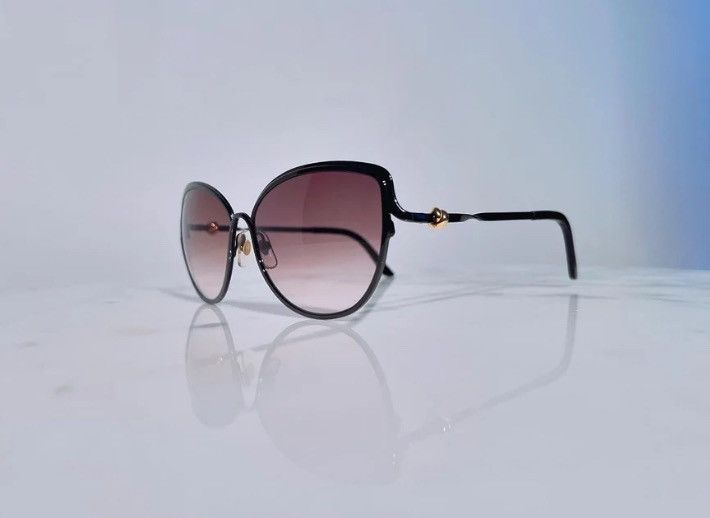 Cartier Cartier Trinity Cat Eye Black Gold Sunglassee Size ONE SIZE - 2 Thumbnail