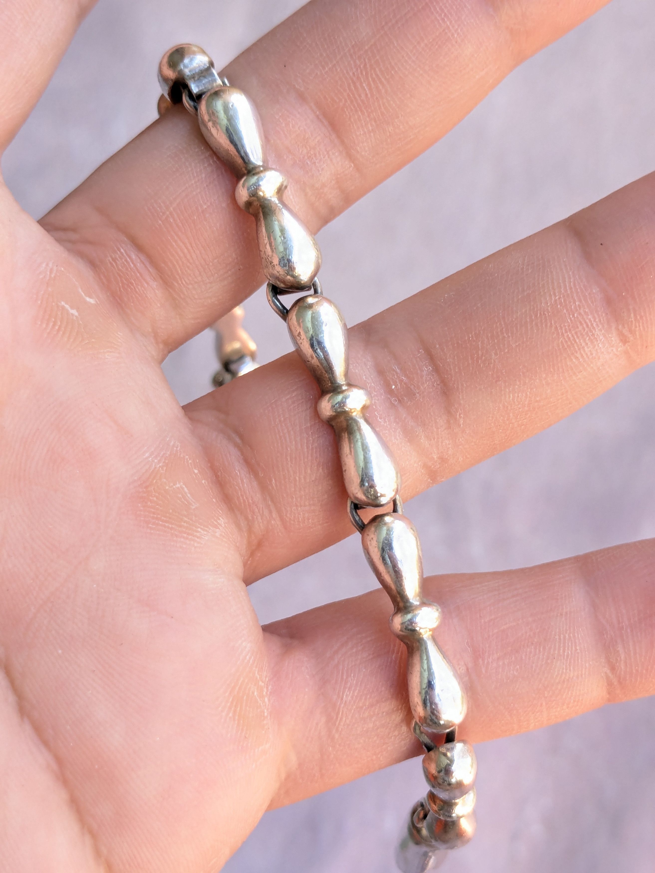 Jewelry Vintage Taxco Sterling Silver Bowtie Bracelet Taxco Size ONE SIZE - 14 Thumbnail