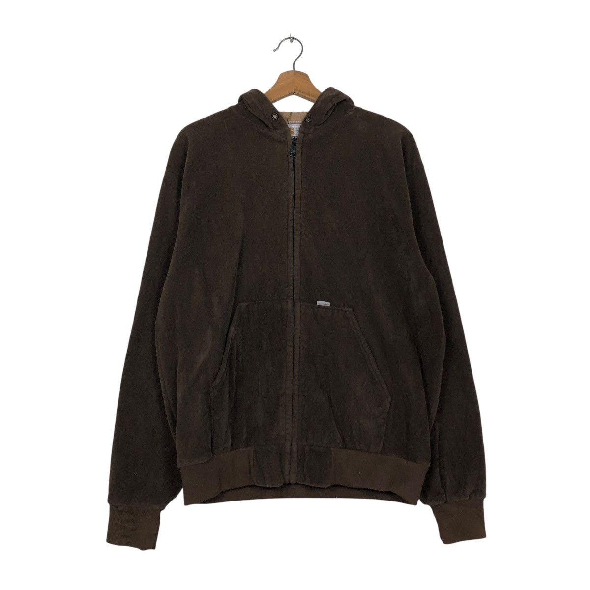 Carhartt 🔥VINTAGE ZIPPER SWEATER CARHARTT MADE IN USA 761 BROWN Size US L / EU 52-54 / 3 - 14 Thumbnail