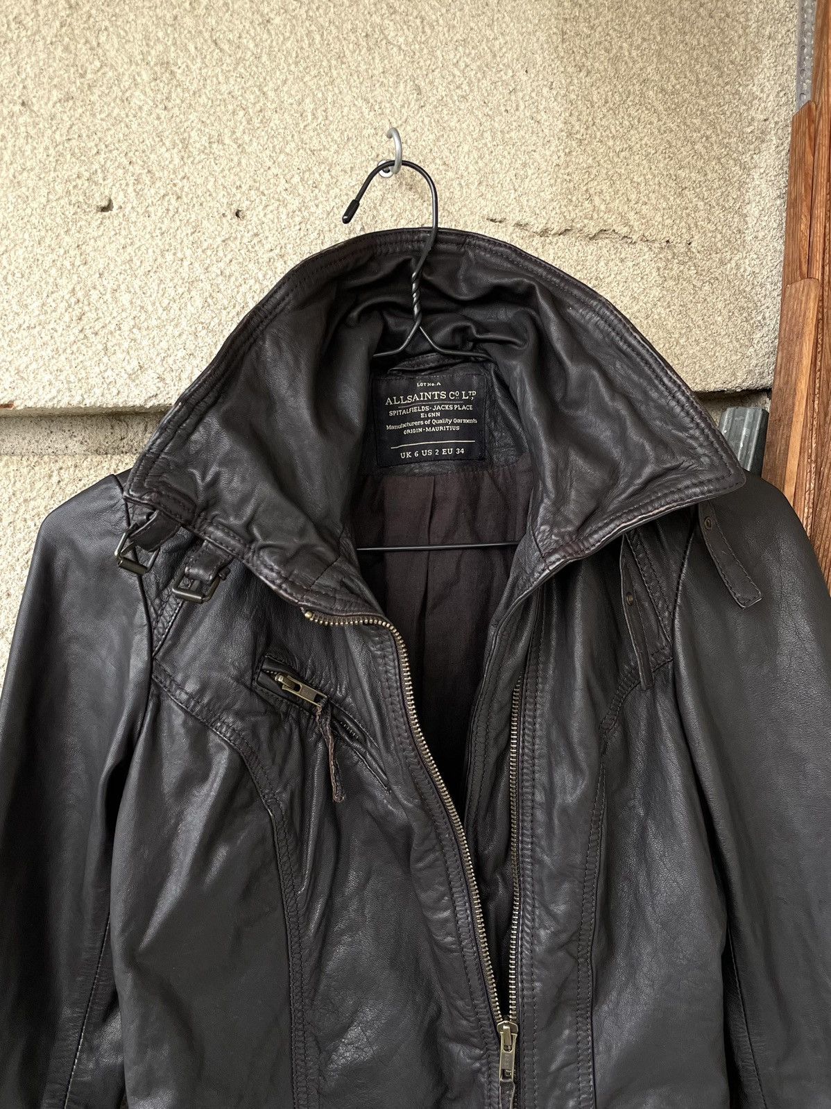 Allsaints Allsaints Belvedere Avant Garde Biker Leather Jacket US 2 Size XS / US 0-2 / IT 36-38 - 2 Thumbnail
