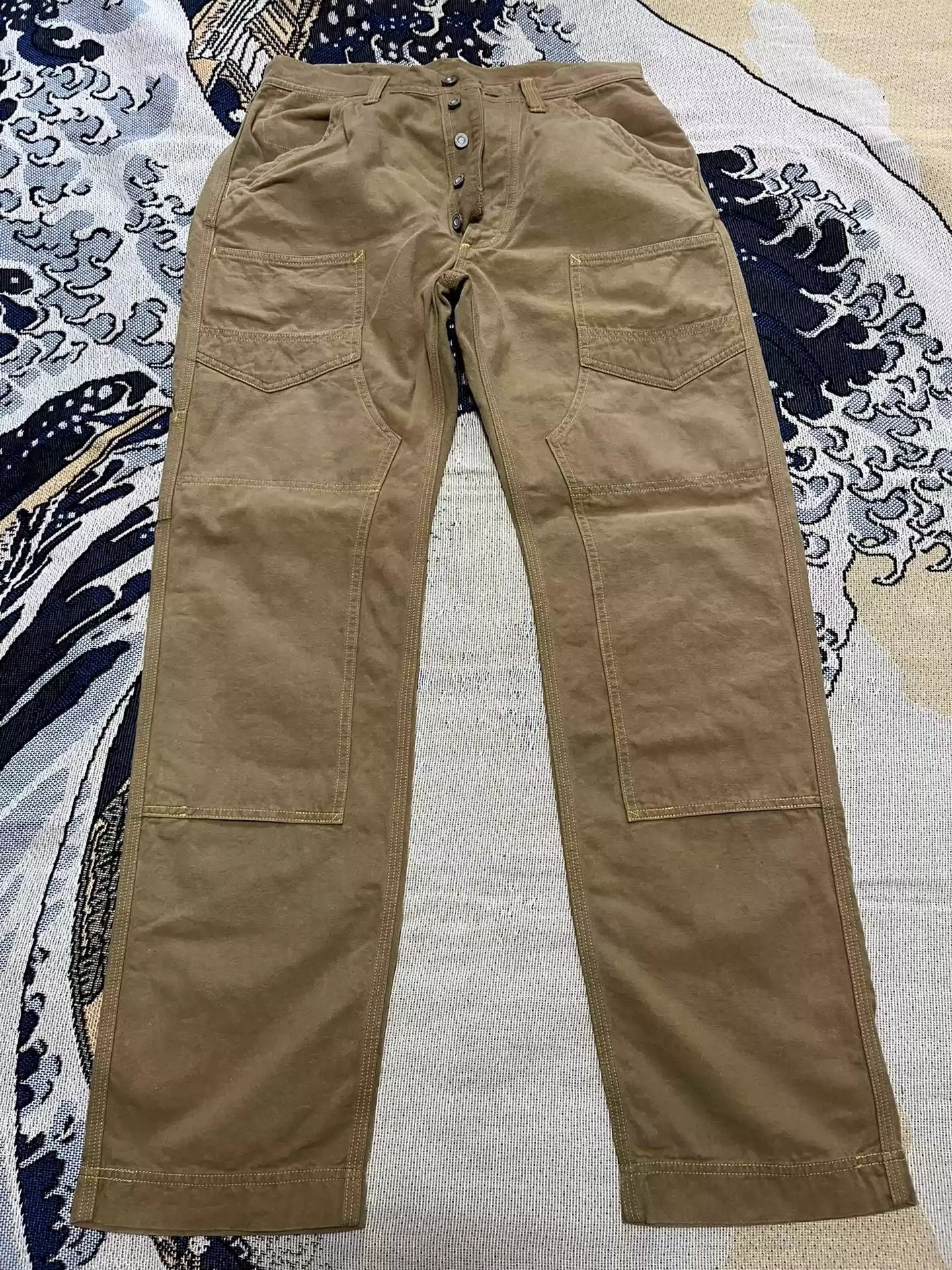 image of Freewheelers Khaki Downhole Overalls in Brown, Men's (Size 30)