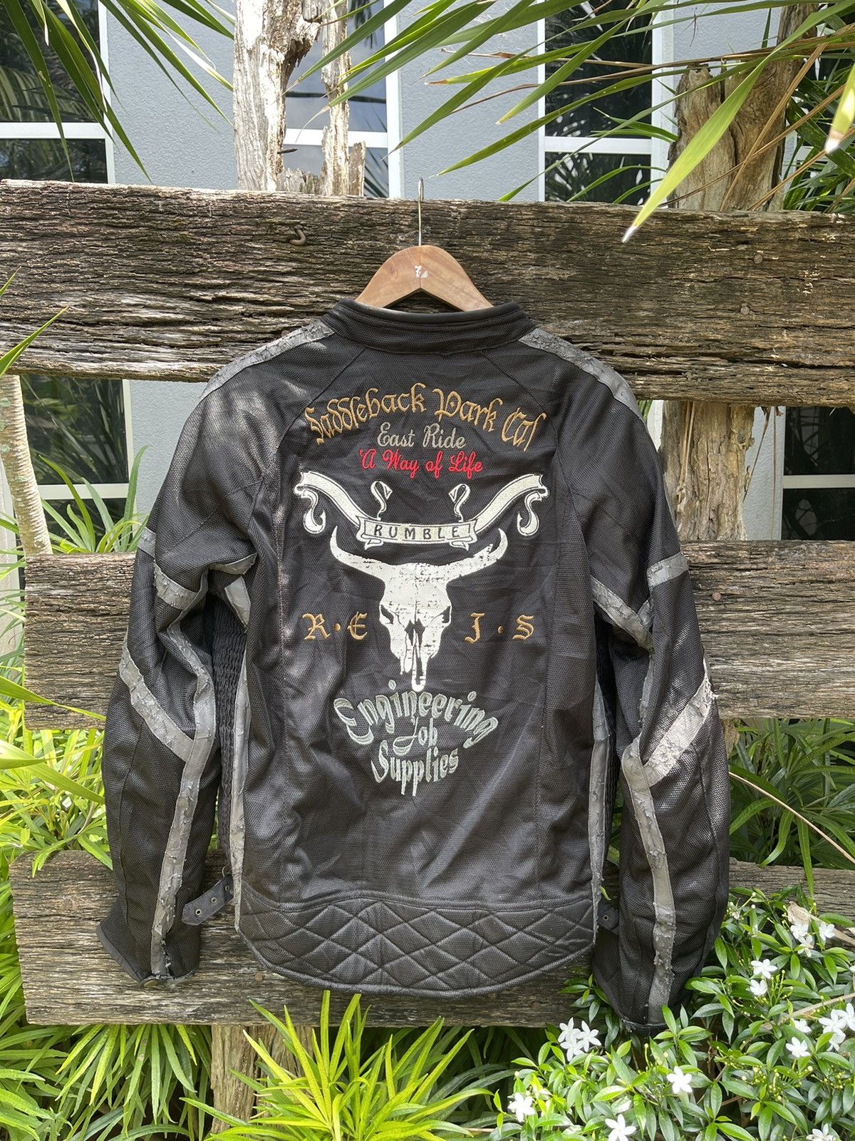Vintage The Rumble Mesh Motorcycle Jacket California State Design Size US M / EU 48-50 / 2 - 1 Thumbnail