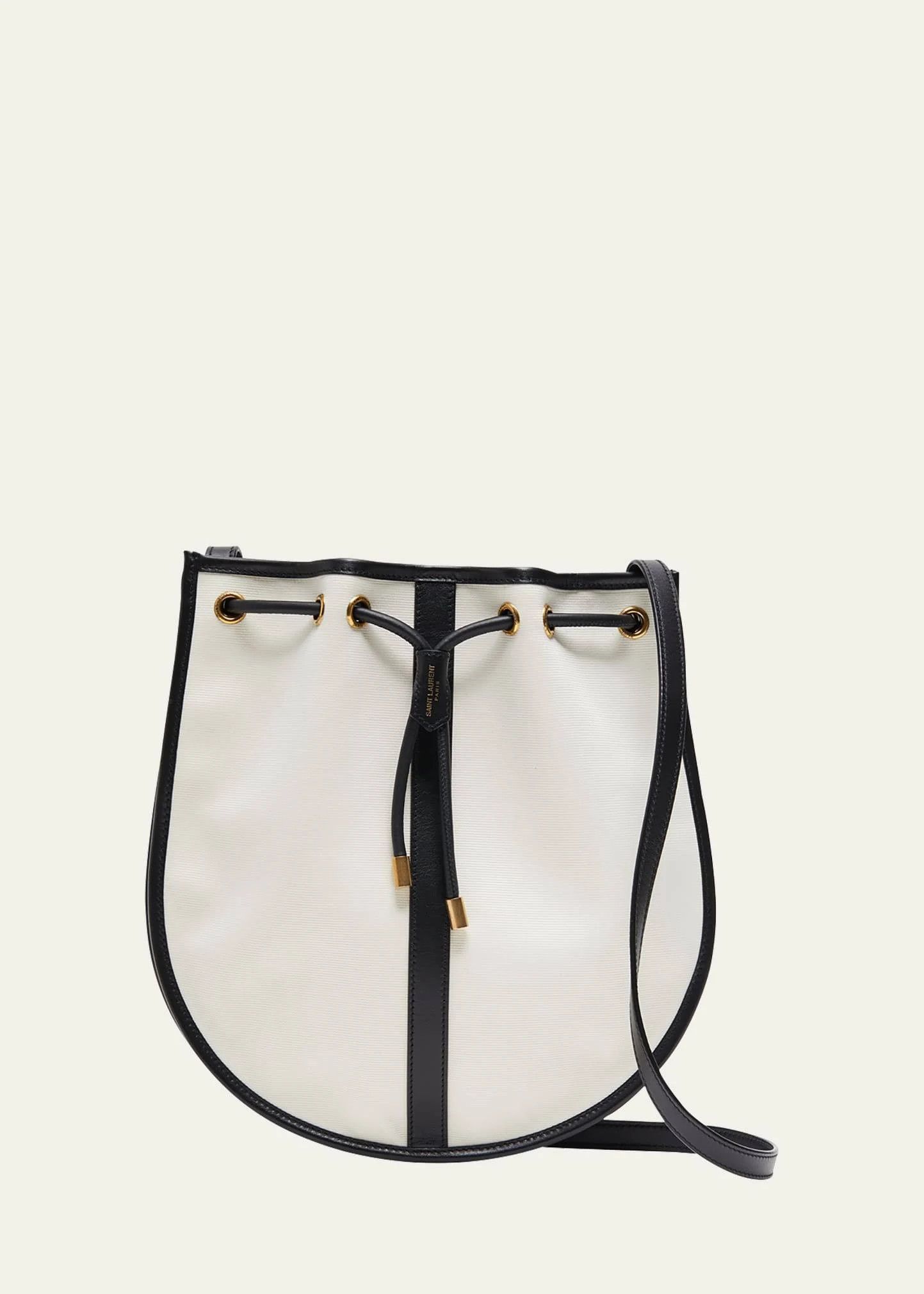 Saint Laurent Paris o1s1wg111124 Size: OS / Leather Shoulder Bag Bianco & Nero Size ONE SIZE - 1 Thumbnail