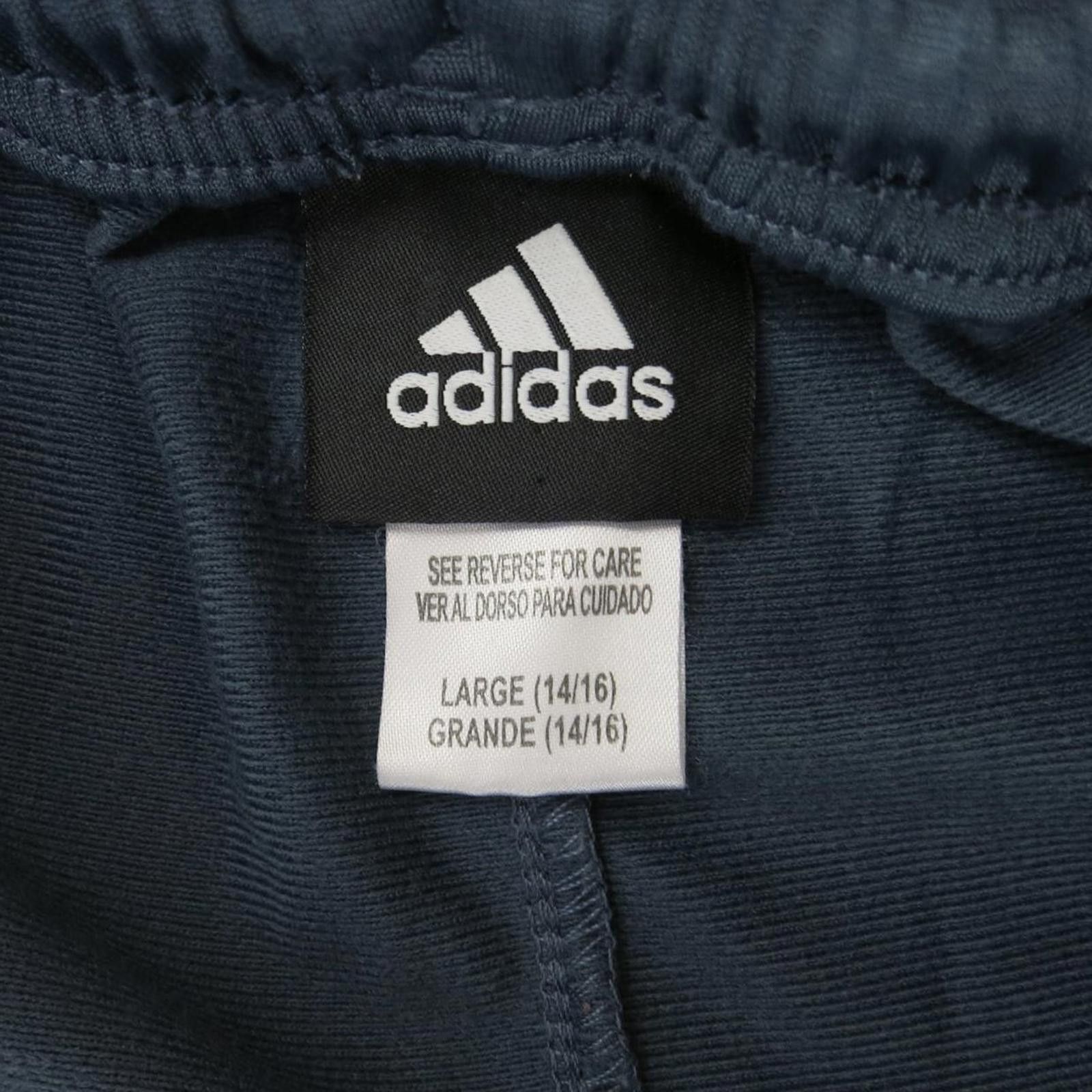 Adidas Adidas Dark Gray Track Pants with Side Stripes Boy's Large Size ONE SIZE - 5 Thumbnail