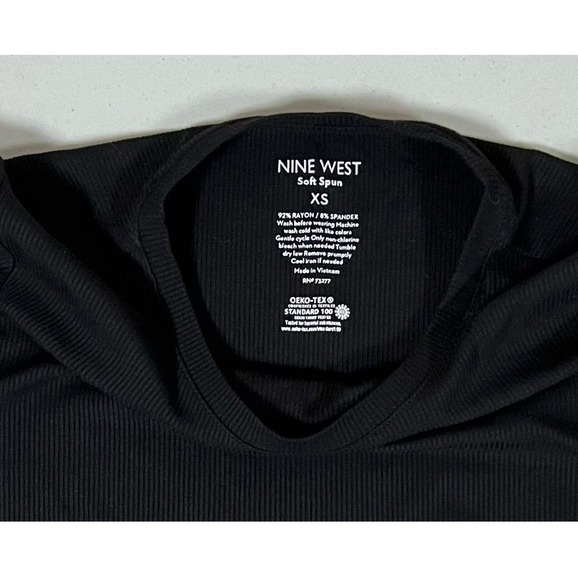 Nine West Nine West Black Short Sleeve Crewneck Tee Shirt Top Size XS🖤 Size XS / US 0-2 / IT 36-38 - 3 Thumbnail
