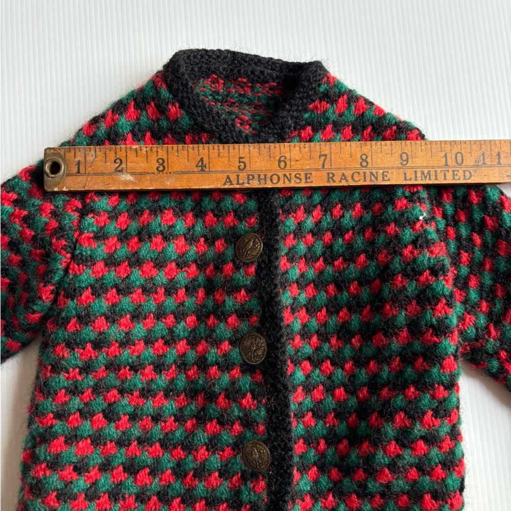Designer Vintage Knitted Kids Vest Size US XXS / EU 40 - 2 Thumbnail