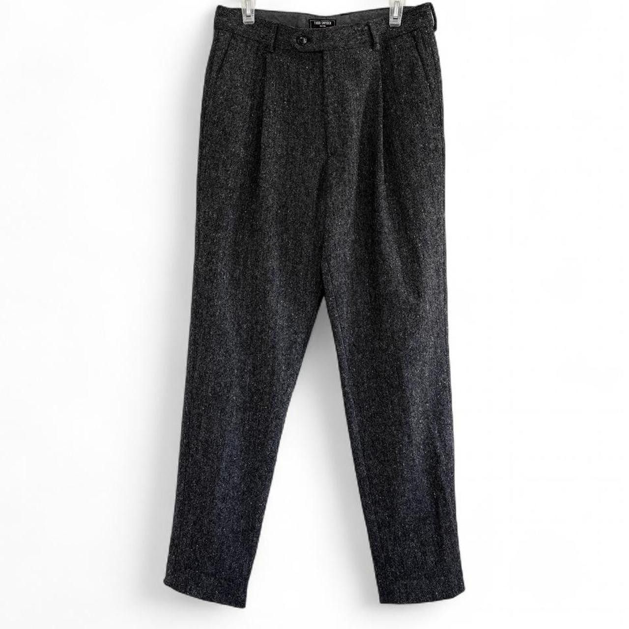 Todd Snyder Todd Snyder Charcoal Italian Donegal Tweed Trouser 31 Wool Size US 31 - 2 Thumbnail