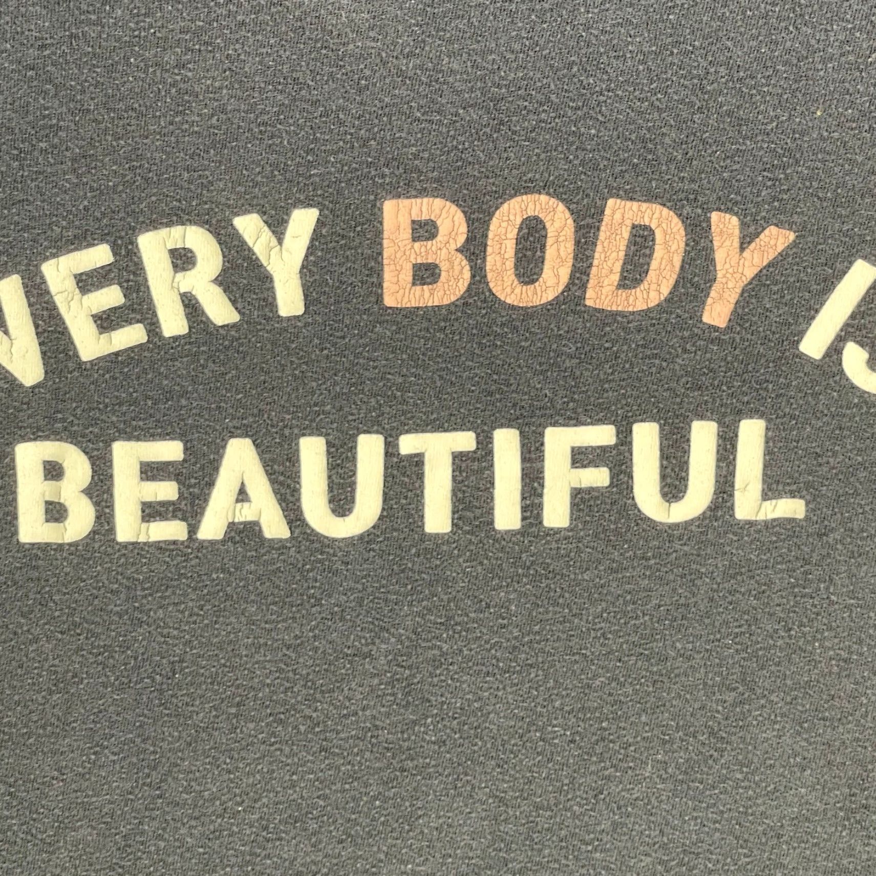 Vintage Ava & Viv Women Tee Shirt Top Plus 2X Gray 100% Cotton Short Sleeve Round Neck Casual Graphic Body Positive Shirts Womens Size XXL / US 16-18 / IT 52-54 - 2 Thumbnail