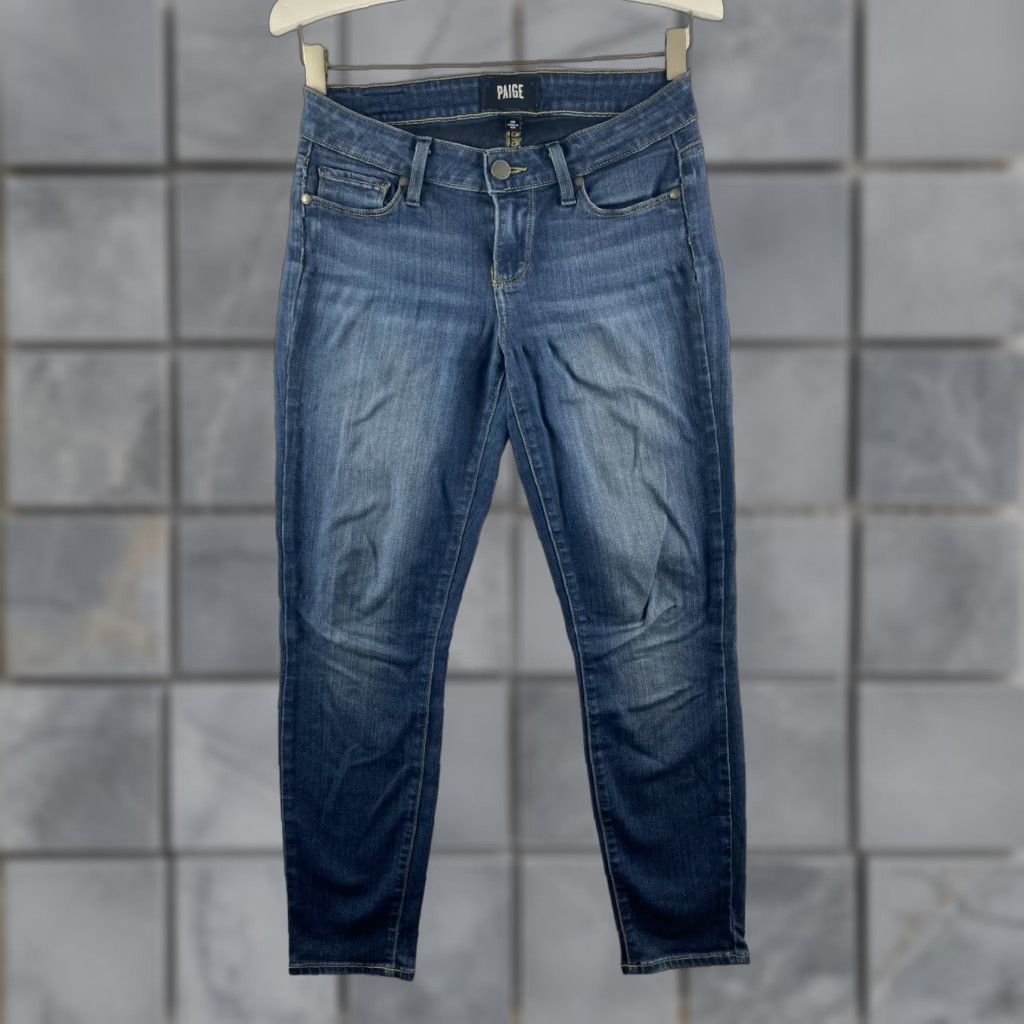 Paige Paige Verdugo Ankle Jeans Womens 25 Petite Stretch Denim USA Made 28x24 Blue Size 42" / US 20 - 1 Thumbnail