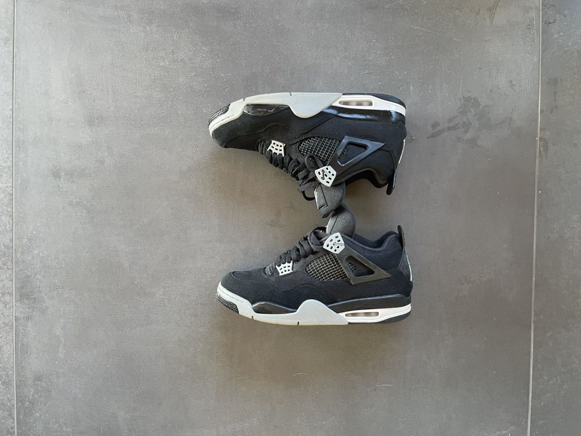 Jordan Brand Jordan 4 Black Canvas Size US 12 / EU 45 - 2 Thumbnail