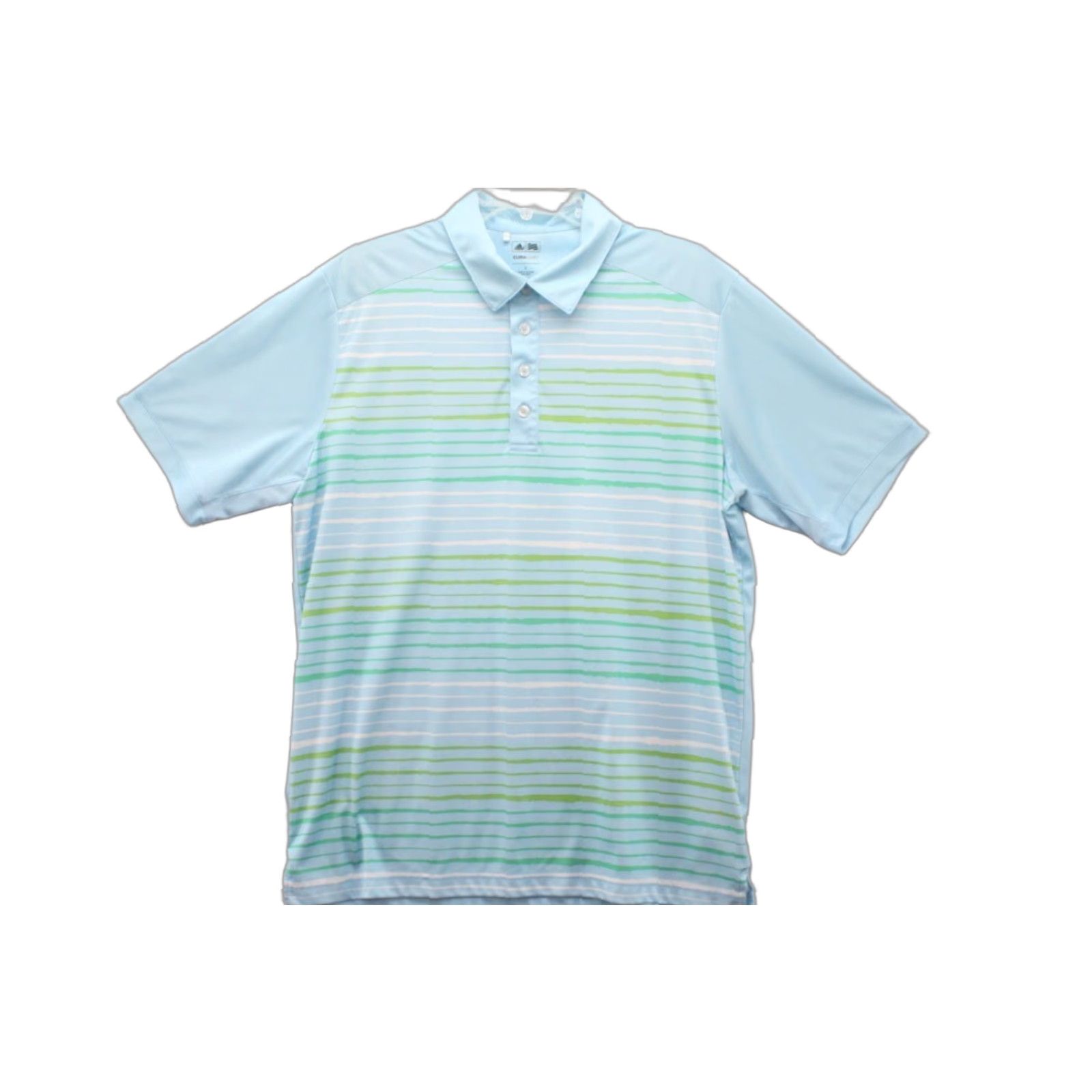 Adidas Adidas ClimaCool Polo Shirt Men’s Large Blue Stripes Performance Golf Modern Polo Size US L / EU 52-54 / 3 - 1 Thumbnail