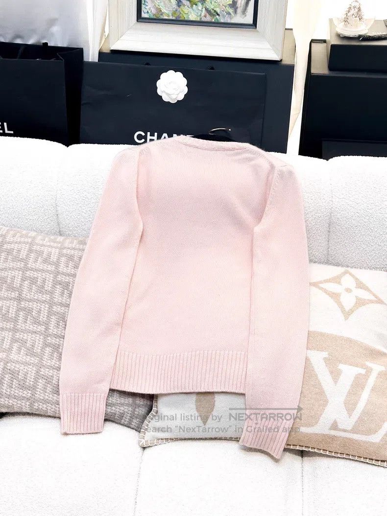 Loro Piana Loro Piana Light Pink Cinnamon Pink Crew Neck Knit Sweater Size XS / US 0-2 / IT 36-38 - 4 Thumbnail