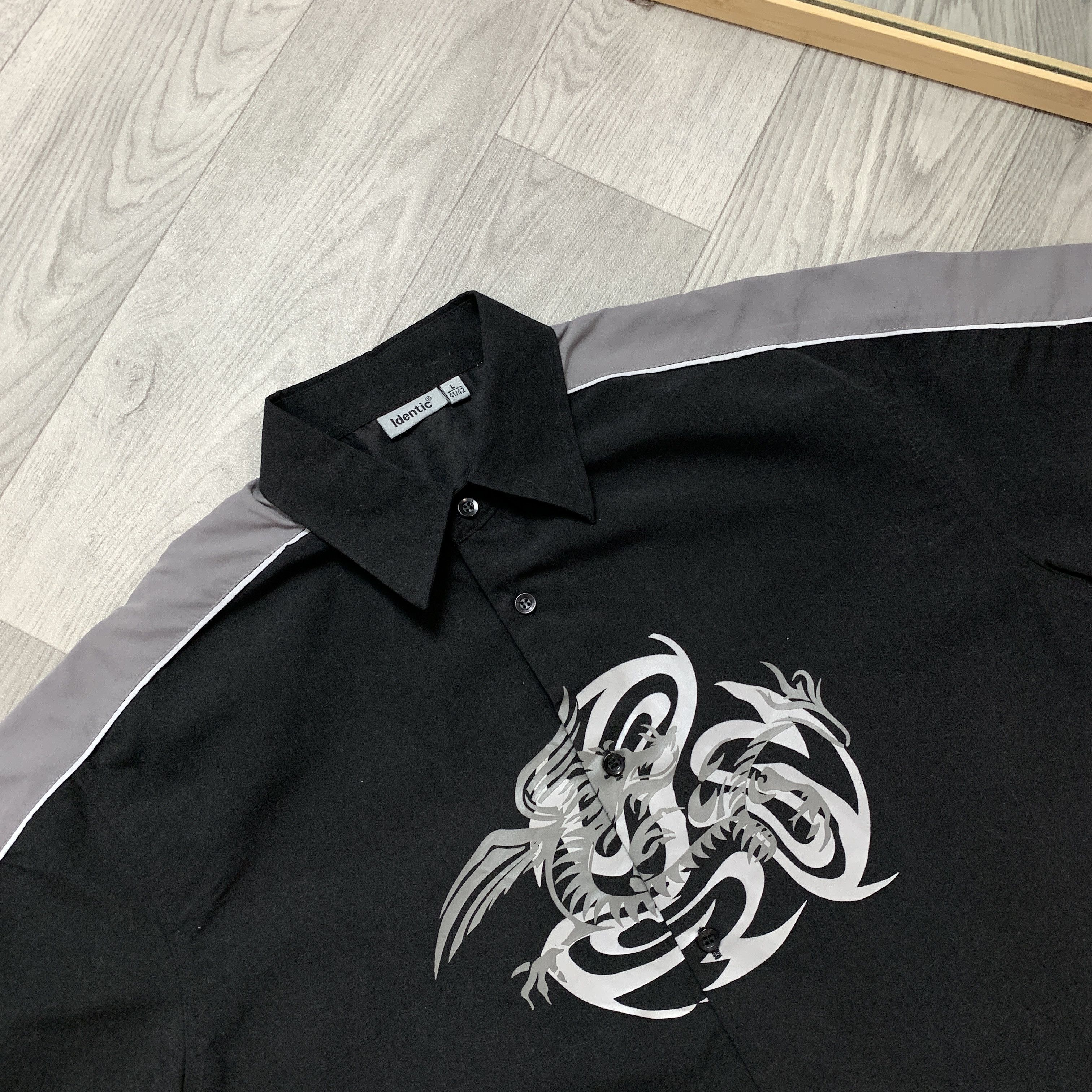 Japanese Brand Vintage Dragon Japanese Button Up Shortsleeve Hawaiian Shirt Size US L / EU 52-54 / 3 - 4 Thumbnail