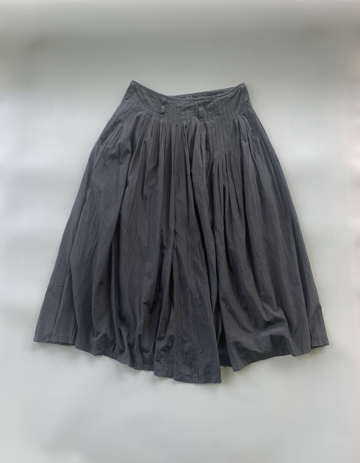 Yohji Yamamoto Y’s YOHJI YAMAMOTO SILK&COTTON CHARCOAL SKIRT Size 30" / US 8 / IT 44 - 10 Thumbnail