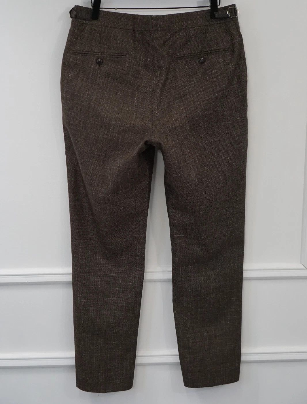 Suitsupply Men Suitsupply Pants Brown Wool Silk & Linen Brescia US38 Size 38R - 2 Thumbnail