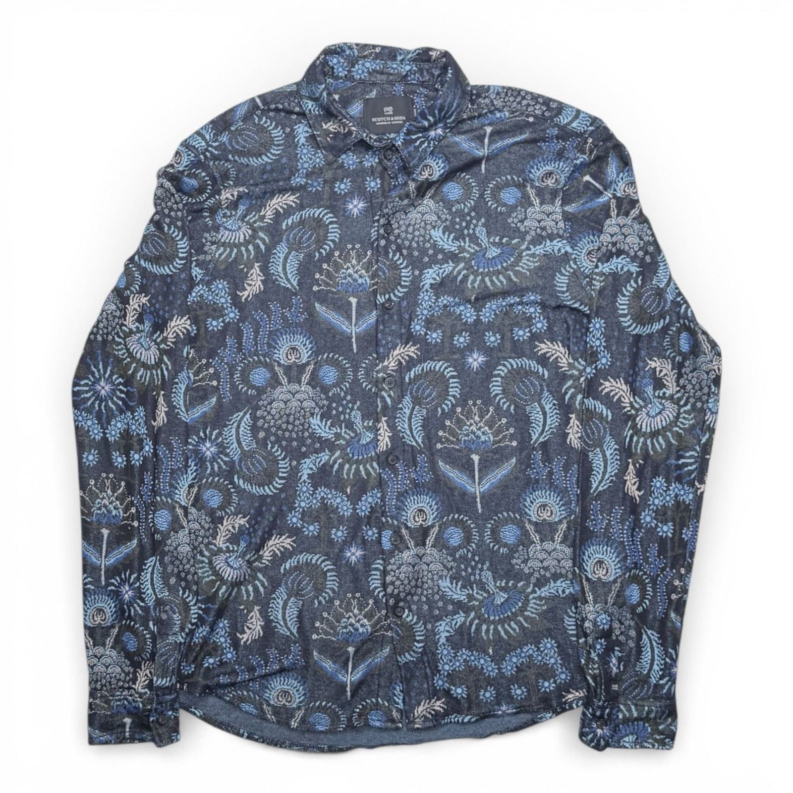 Scotch & Soda Scotch & Soda Amsterdam Jacquard Reg Fit Long Sleeve Shirt Size US XL / EU 56 / 4 - 3 Thumbnail