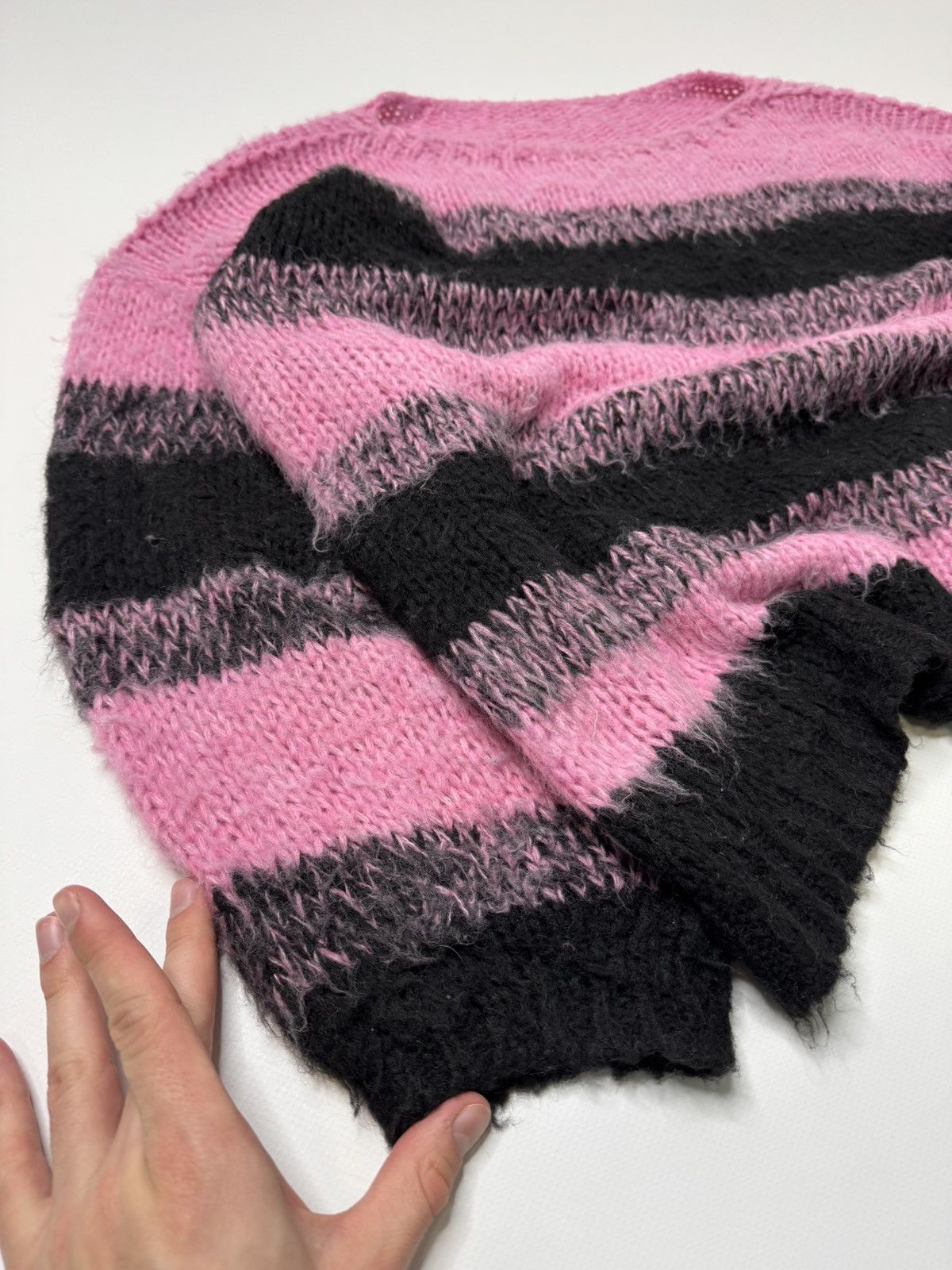 Vintage Vintage avant garde pink sweater knit mesh marni vibe 00s Size US M / EU 48-50 / 2 - 3 Thumbnail
