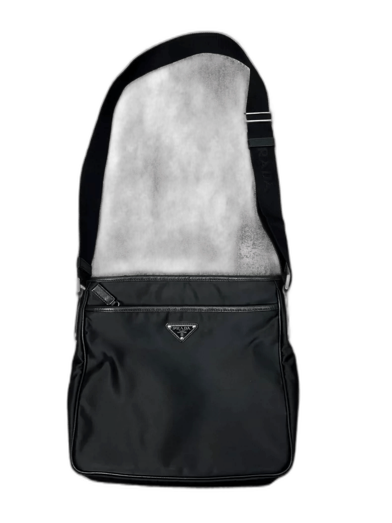 Prada Nylon Triangle Logo Crossbody Bag-2506 in Black, Women's