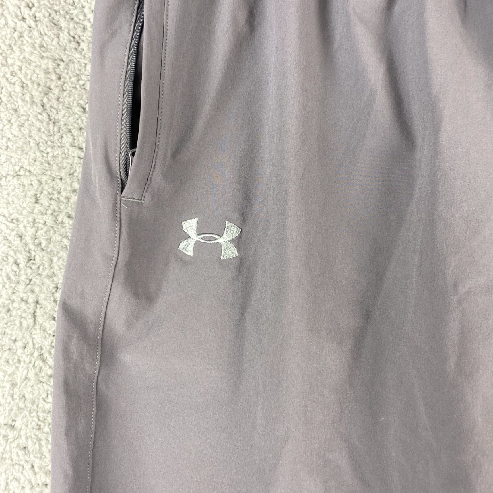 Under Armour Under Armour HeatGear Pants Men's XL Sweatpants Lined Activewear Fleece Gray/Inseam 31 in Size US 36 / EU 52 - 3 Thumbnail