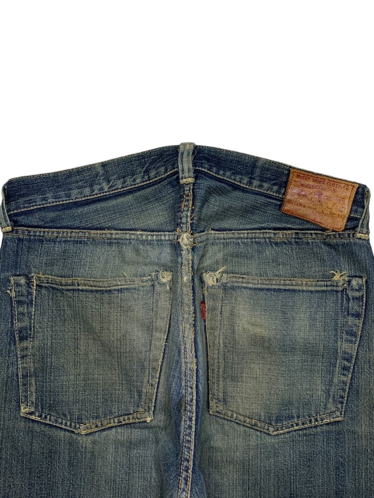 Japanese Brand × The Real McCoy's Vintage Mc Coy Selvedge Mud Wash Distressed Baggy Jeans Size US 31 - 10 Thumbnail